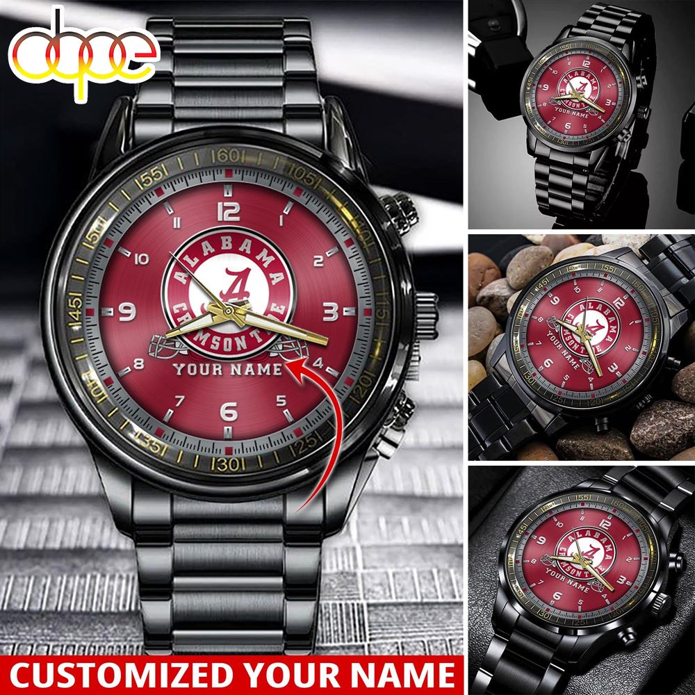 jwfancy alabama crimson tide ncaa personalized sport watch gift for fans for this season oiayu