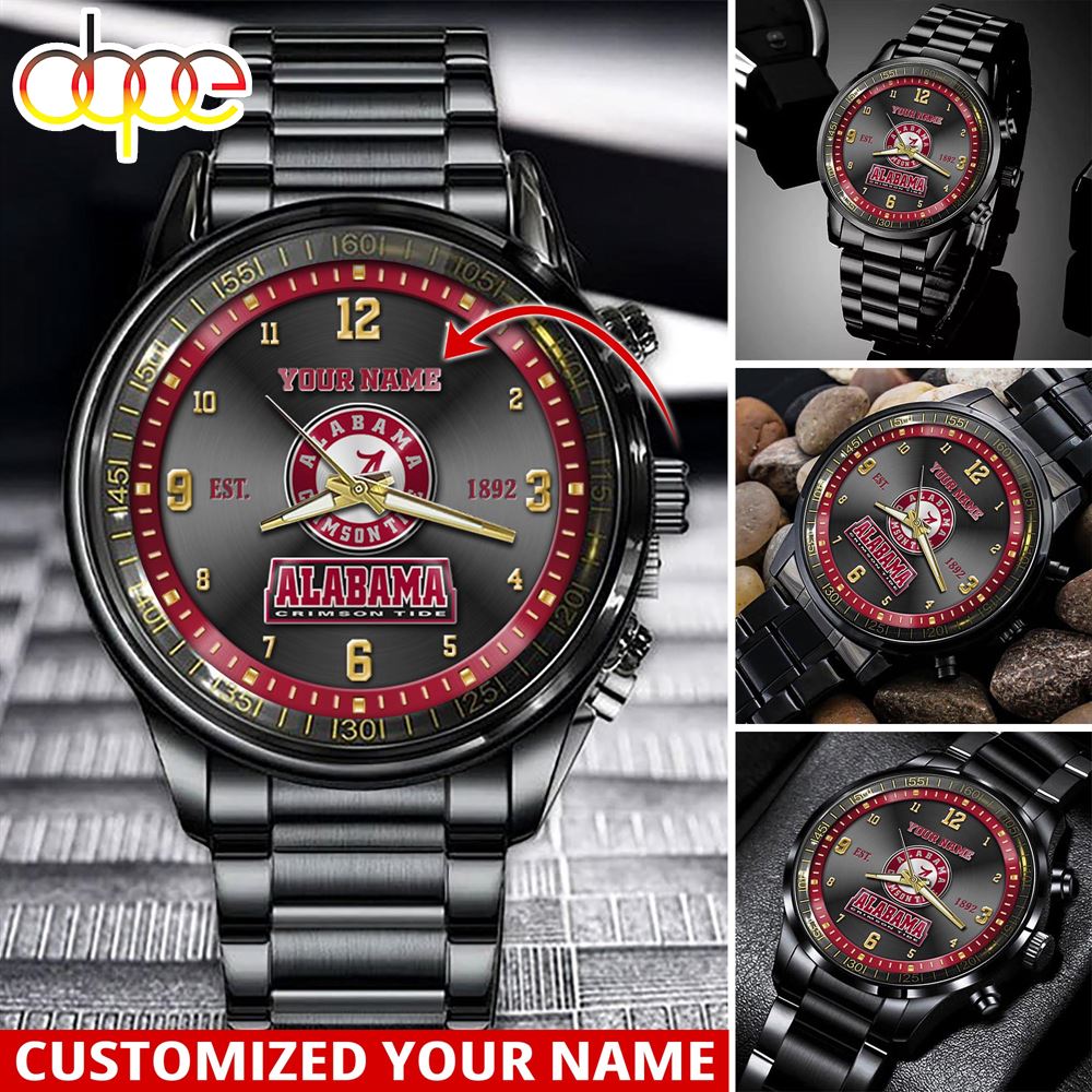 jwfancy alabama crimson tide ncaa personalized sport watch gift for fans for this season p9tw0