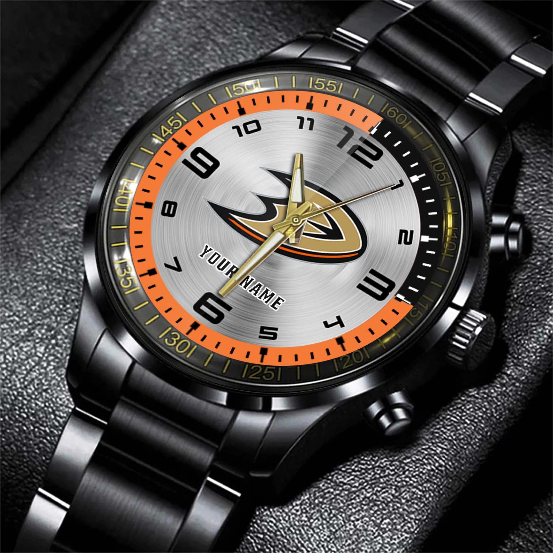 jwfancy anaheim duck nhl personalized fashion black hand watch gift for fans m4r1l