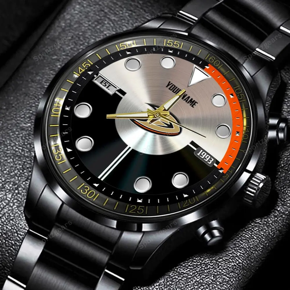 jwfancy anaheim ducks nhl personalized new black hand watch gift for fans yelks