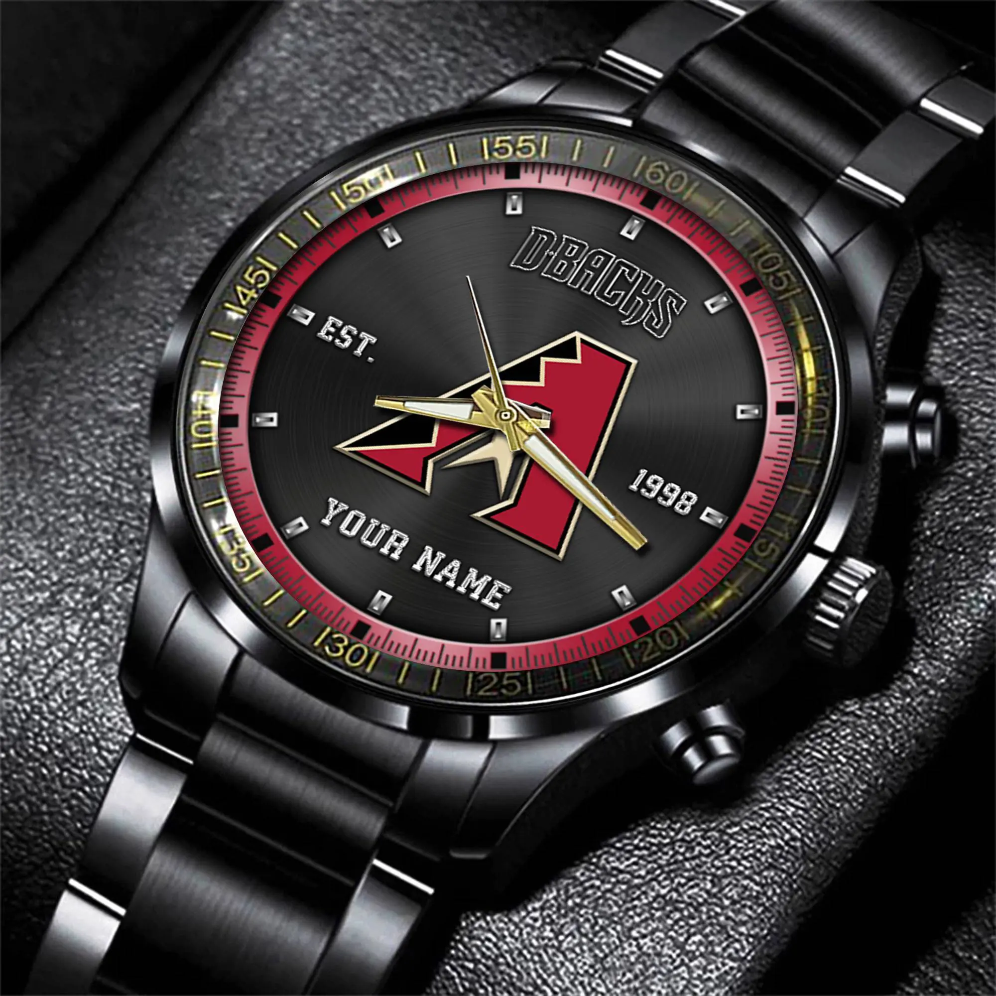 jwfancy arizona diamondbacks mlb personalized black style hand watch gifts for fan xerjb