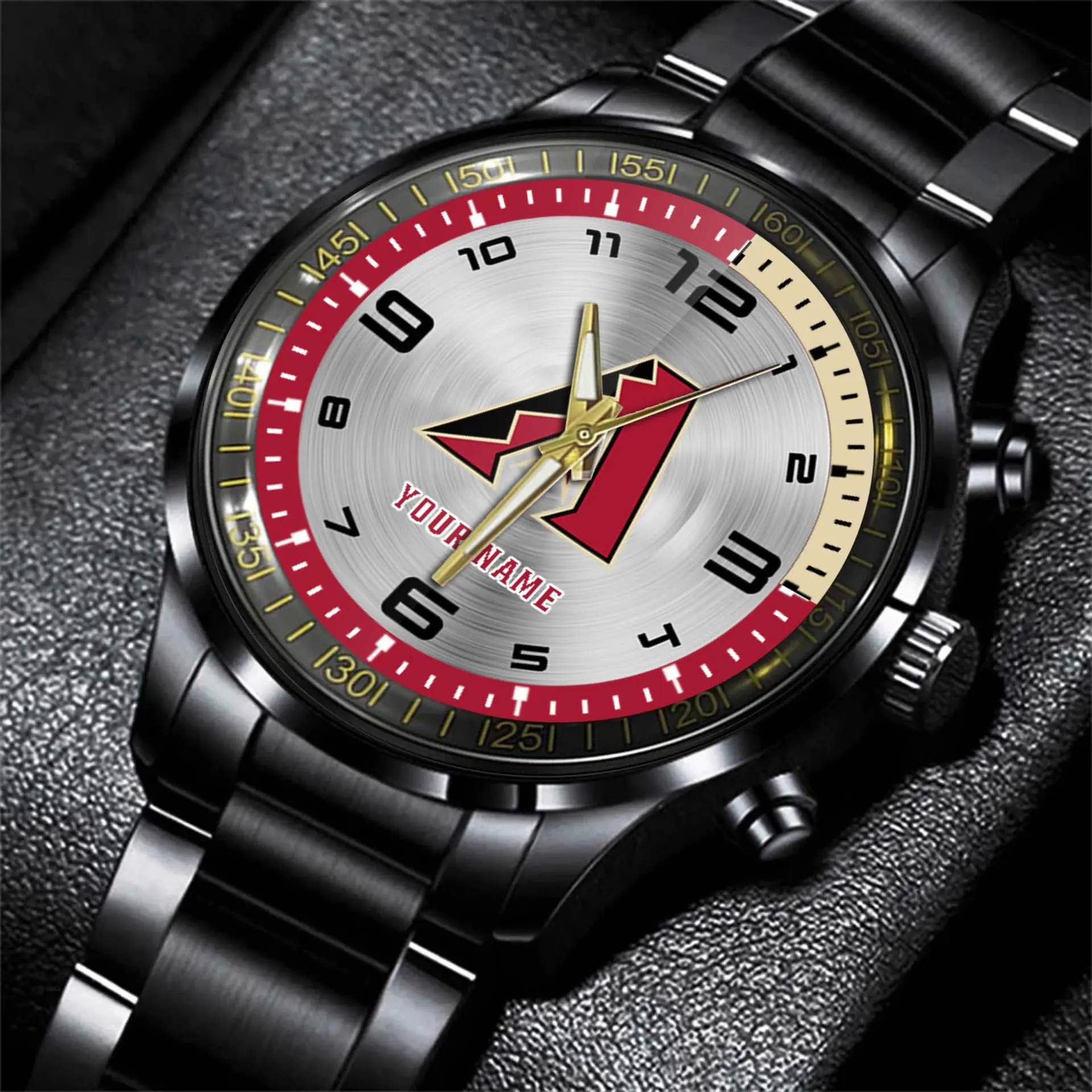 jwfancy arizona diamondbacks mlb personalized style black hand watch gift wmhoq