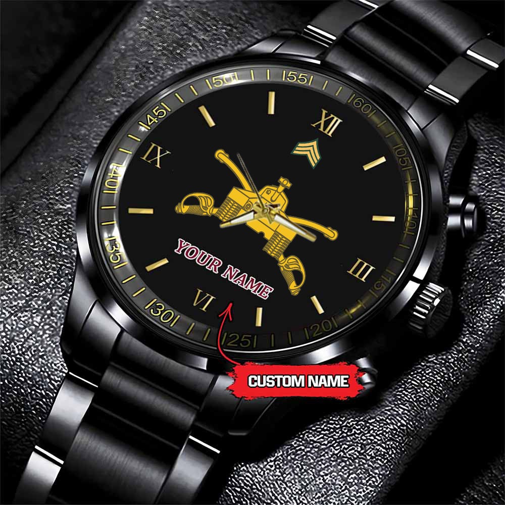 jwfancy armored branch army personalized black stainless steel watch f4izz