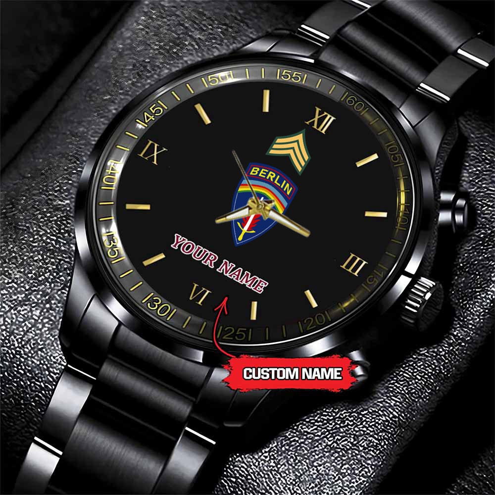 jwfancy army berlin brigade army personalized black stainless steel watch sp1fv