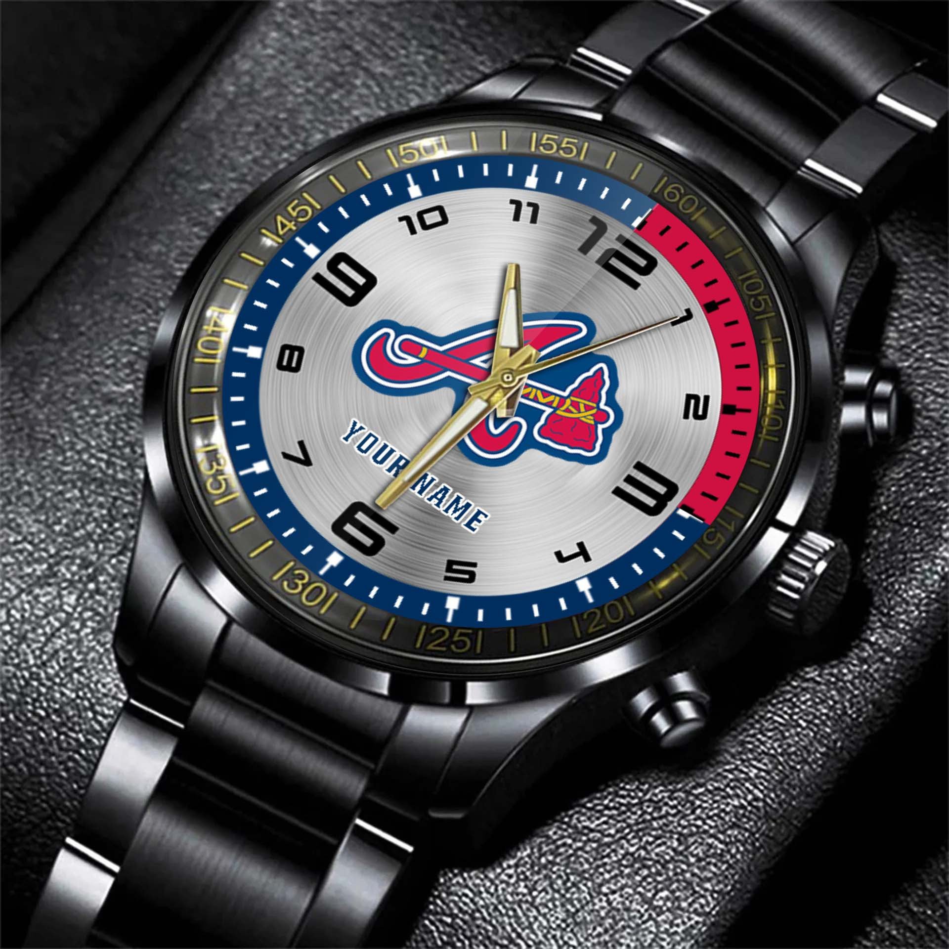 jwfancy atlanta braves mlb personalized style black hand watch gift dnr98