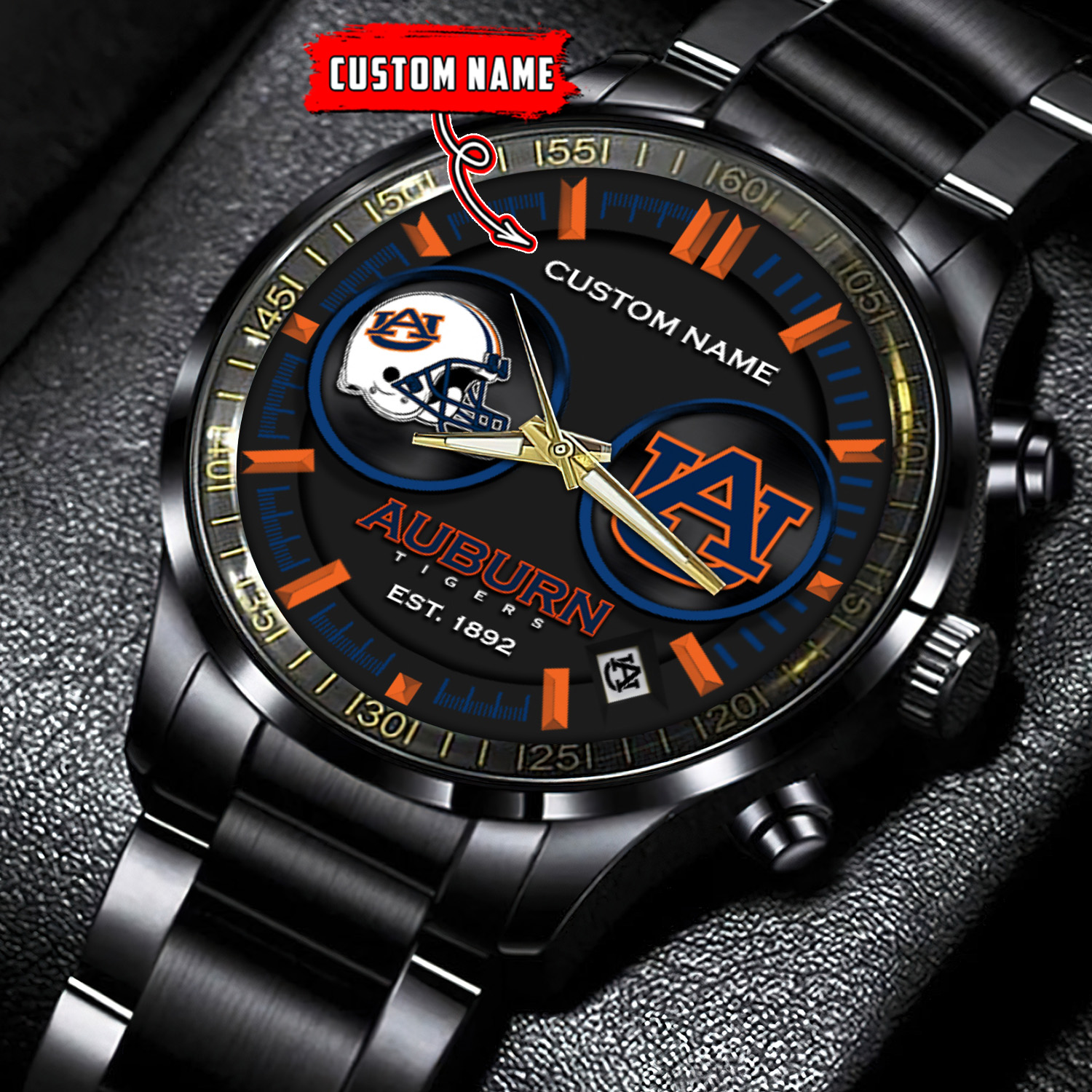 jwfancy auburn tigers ncaa personalized black hand watch gift for fans tvk15