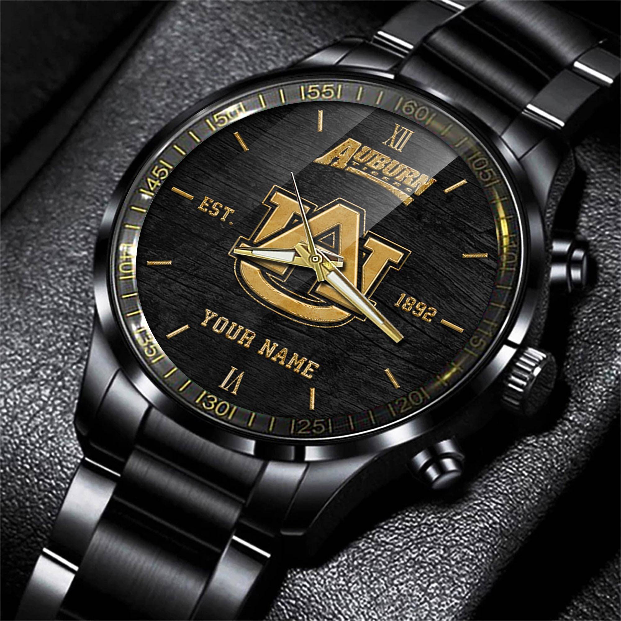 jwfancy auburn tigers ncaa personalized black style hand watch gifts for fan hjwrt