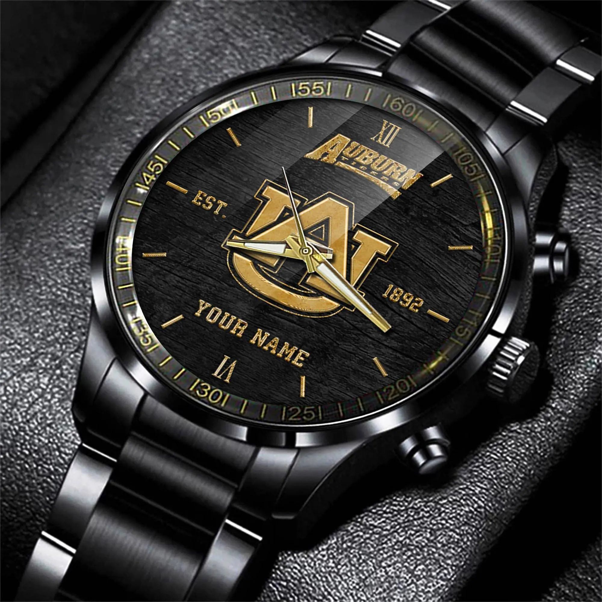 jwfancy auburn tigers ncaa personalized black style hand watch gifts for fan hjwrt