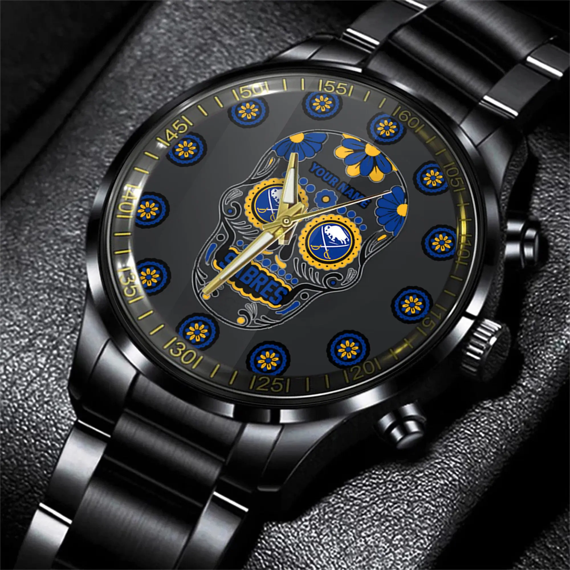 jwfancy buffalo sabres nhl men black hand watch personalized gift for fans knsm8