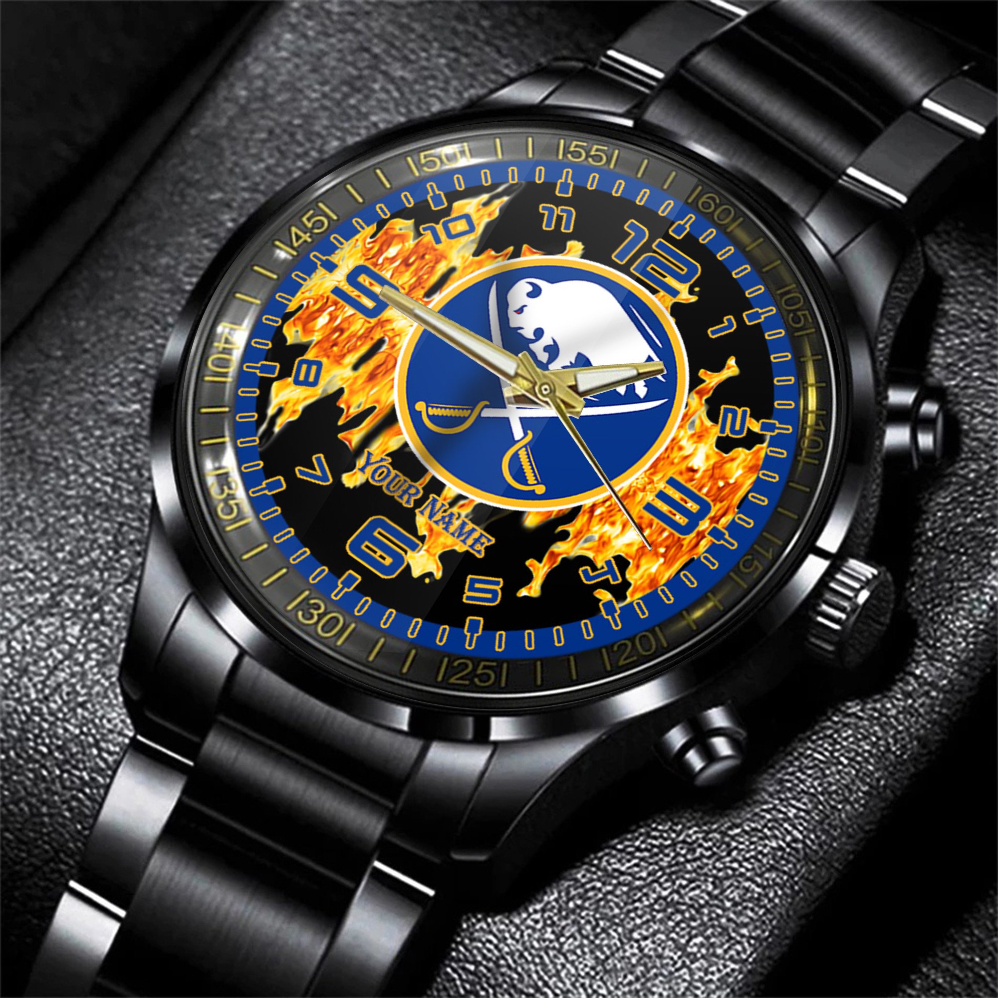 jwfancy buffalo sabres nhl men black hand watch personalized gift for fans r1jlv