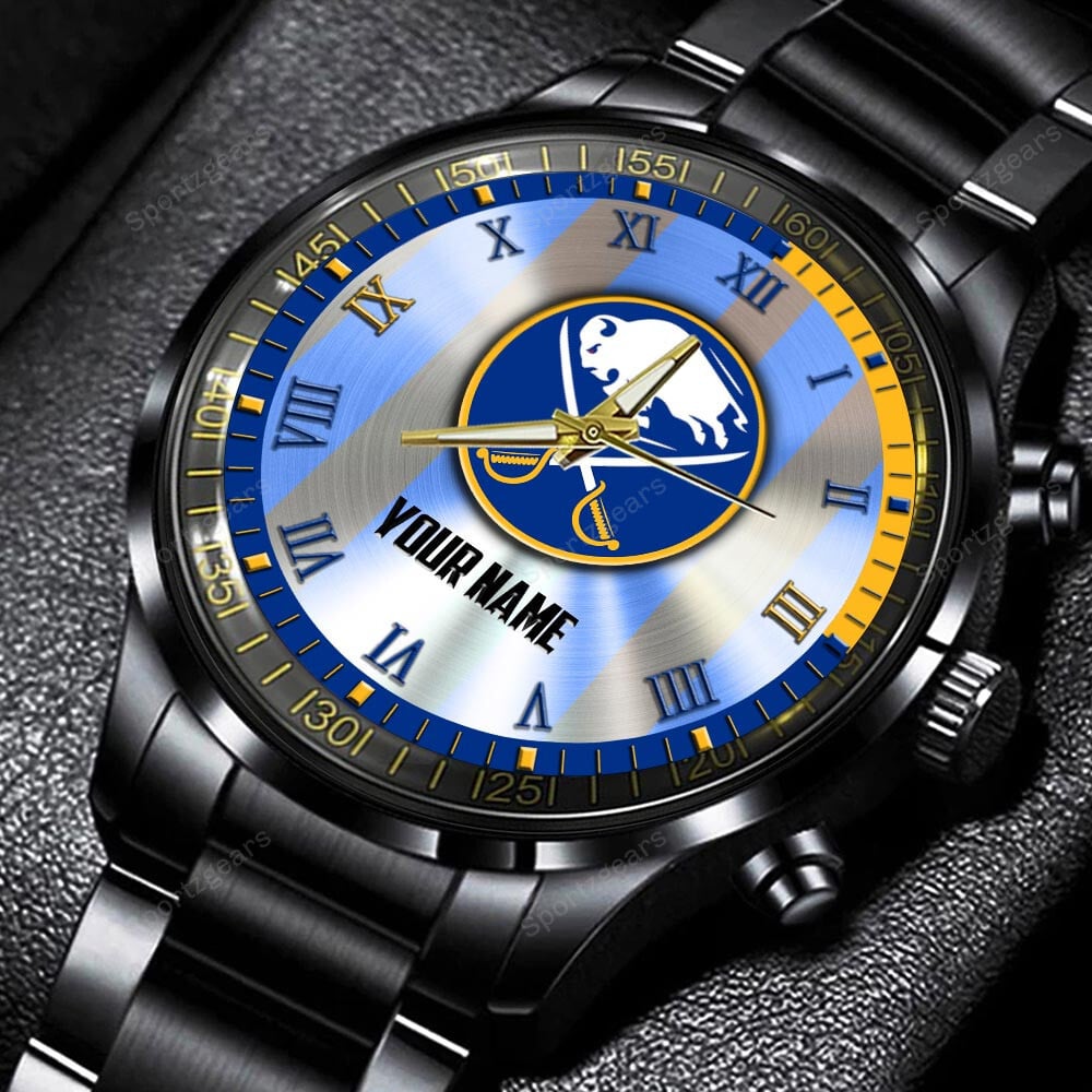 jwfancy buffalo sabres nhl personalized new black hand watch gift for fans gwlf5