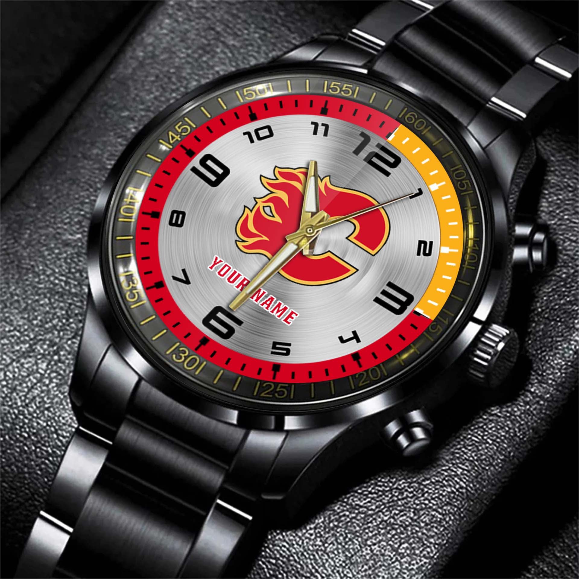 jwfancy calgary flame nhl personalized fashion black hand watch gift for fans 7rskf