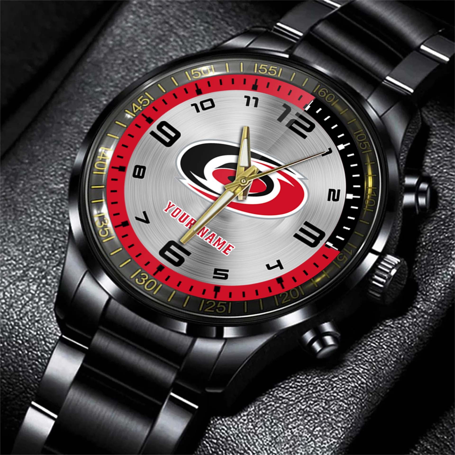 jwfancy carolina hurricane nhl personalized fashion black hand watch gift for fans 8yvzy