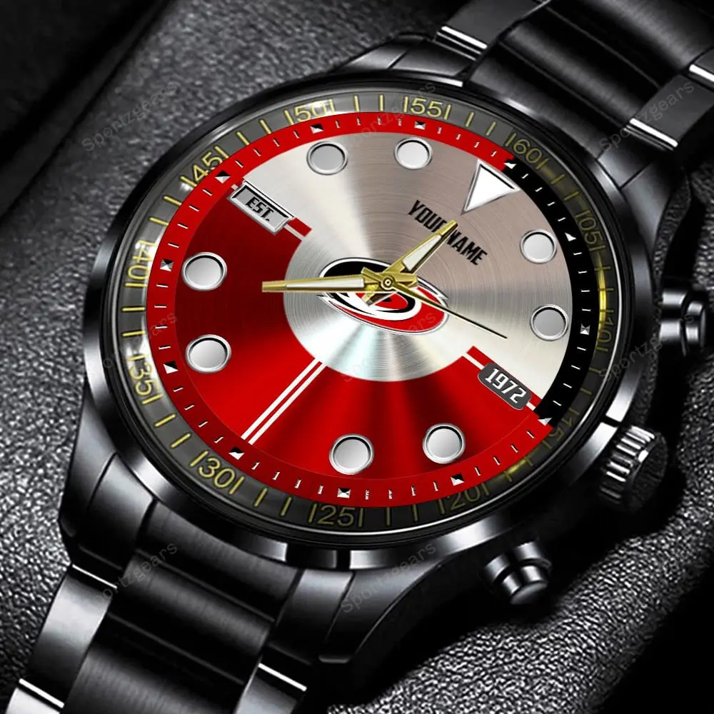 jwfancy carolina hurricanes nhl personalized new black hand watch gift for fans mezyx