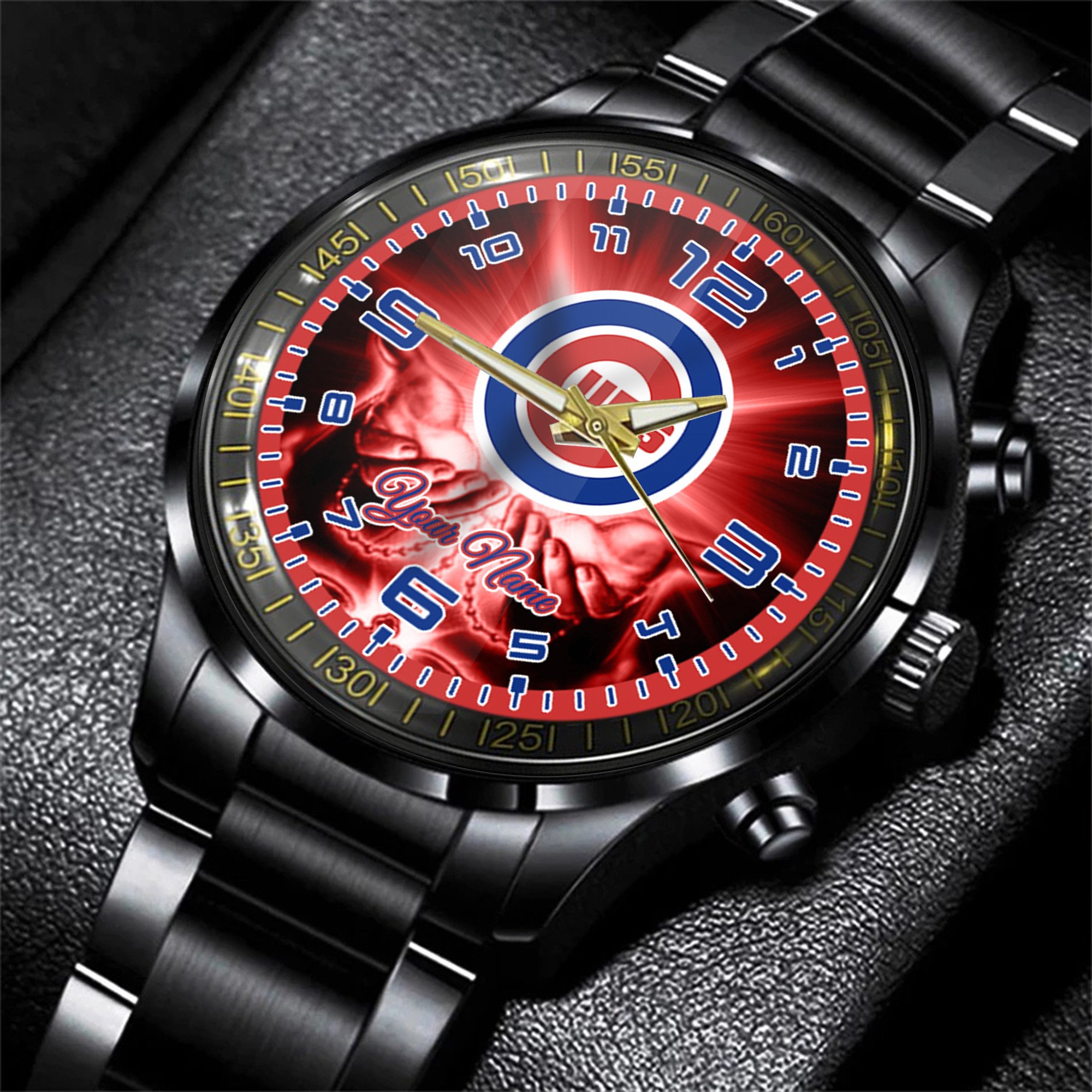 jwfancy chicago cubs mlb men hand watch personalized gift for fans hdrmh