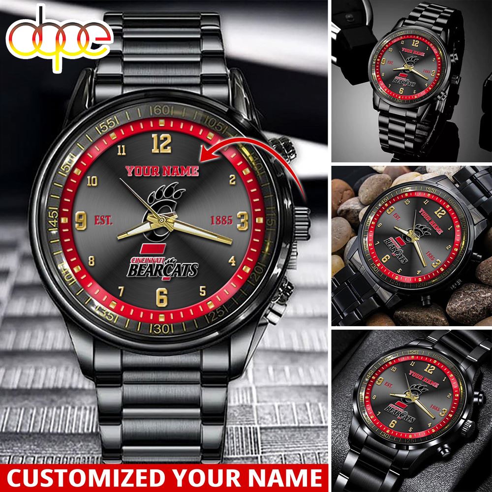 jwfancy cincinnati bearcats ncaa personalized sport watch gift for fans for this season 2ex7g