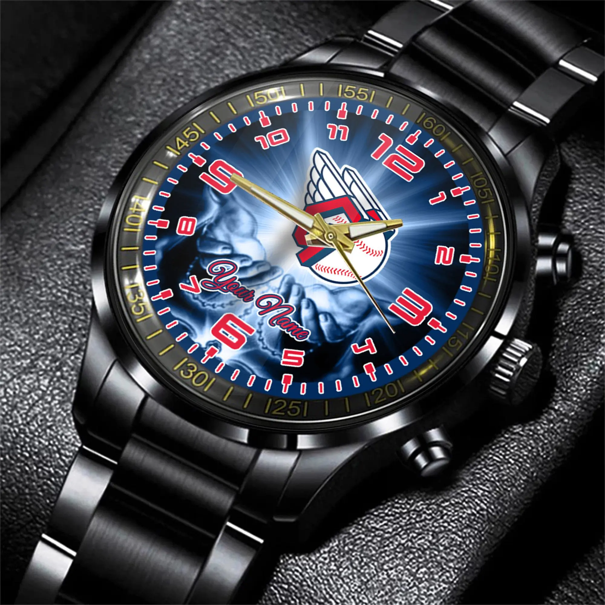 jwfancy cleveland guardians mlb men hand watch personalized gift for fans 3sj9s