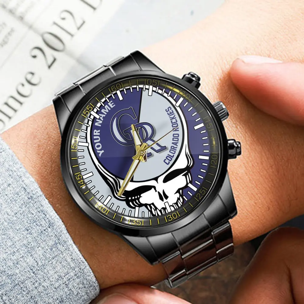 jwfancy colorado rockies mlb men hand watch personalized gift for fans ytjmn