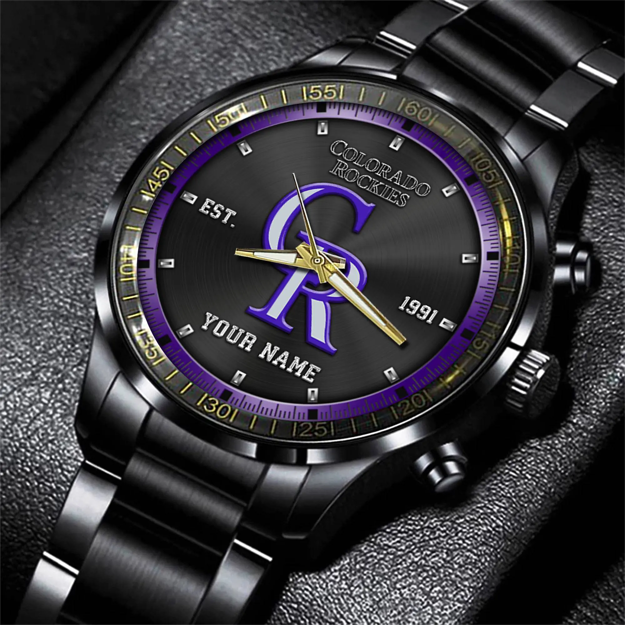 jwfancy colorado rockies mlb personalized black style hand watch gifts for fan zhmdm