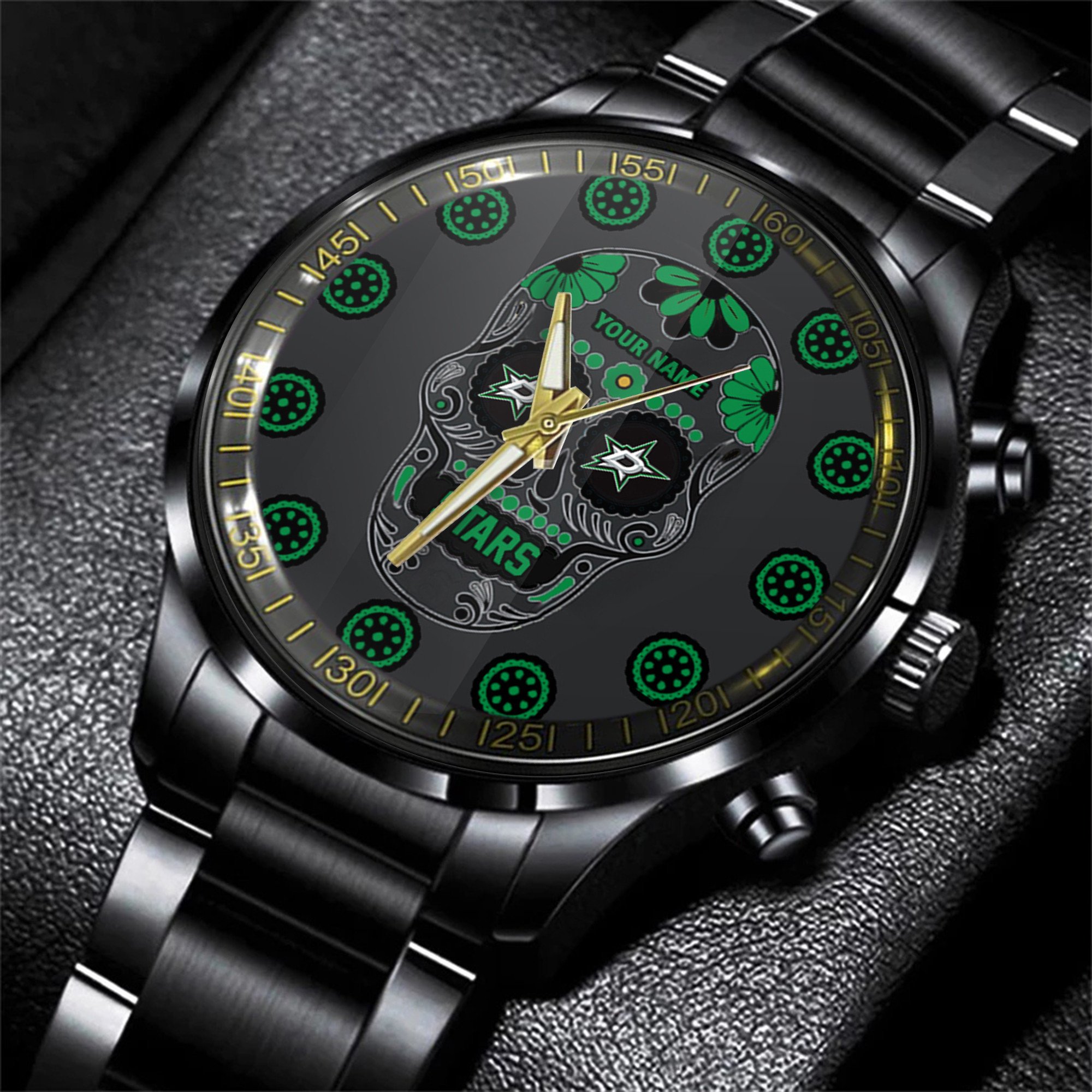 jwfancy dallas stars nhl men black hand watch personalized gift for fans hgodi