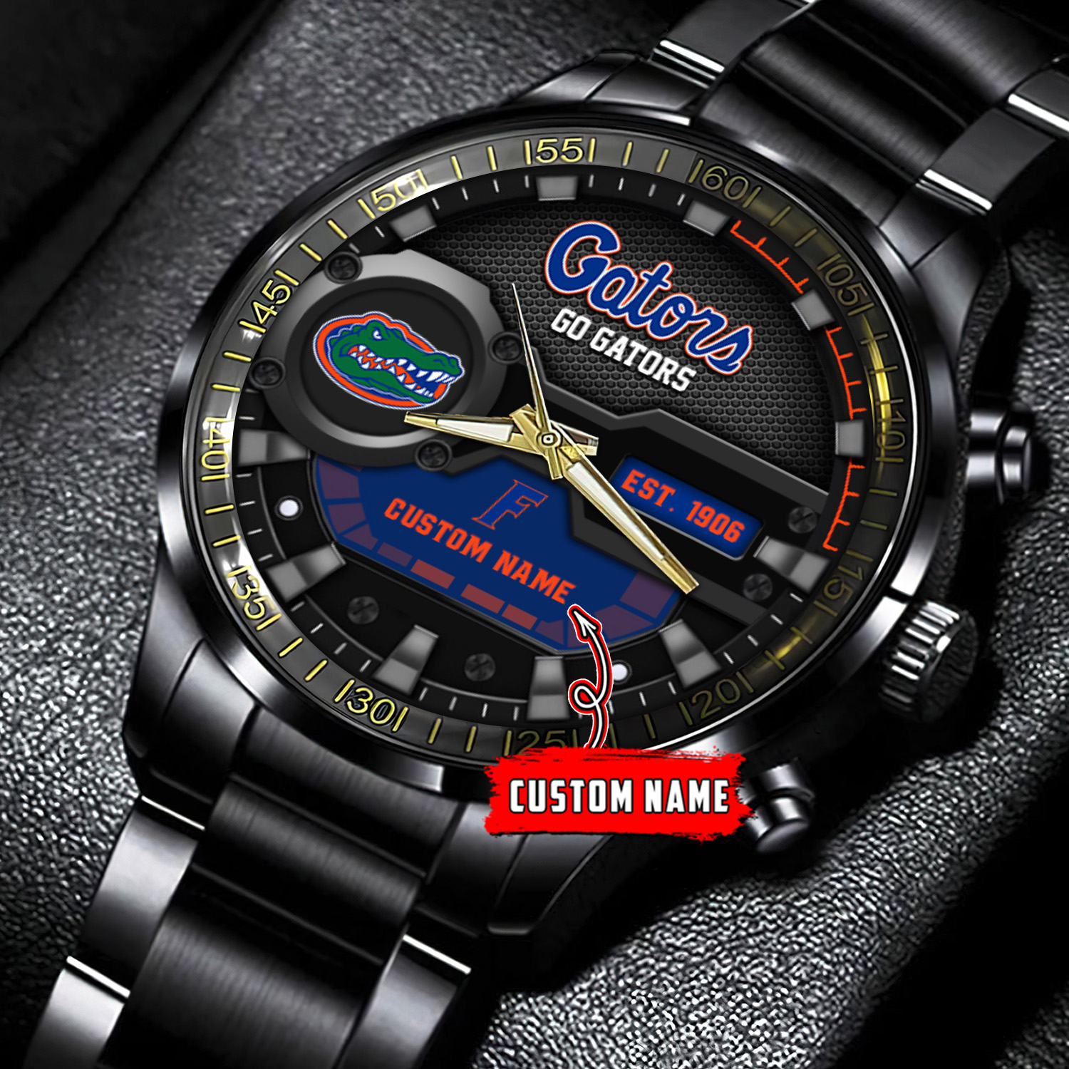 jwfancy florida gators ncaa personalized black hand watch gift for fans xot48