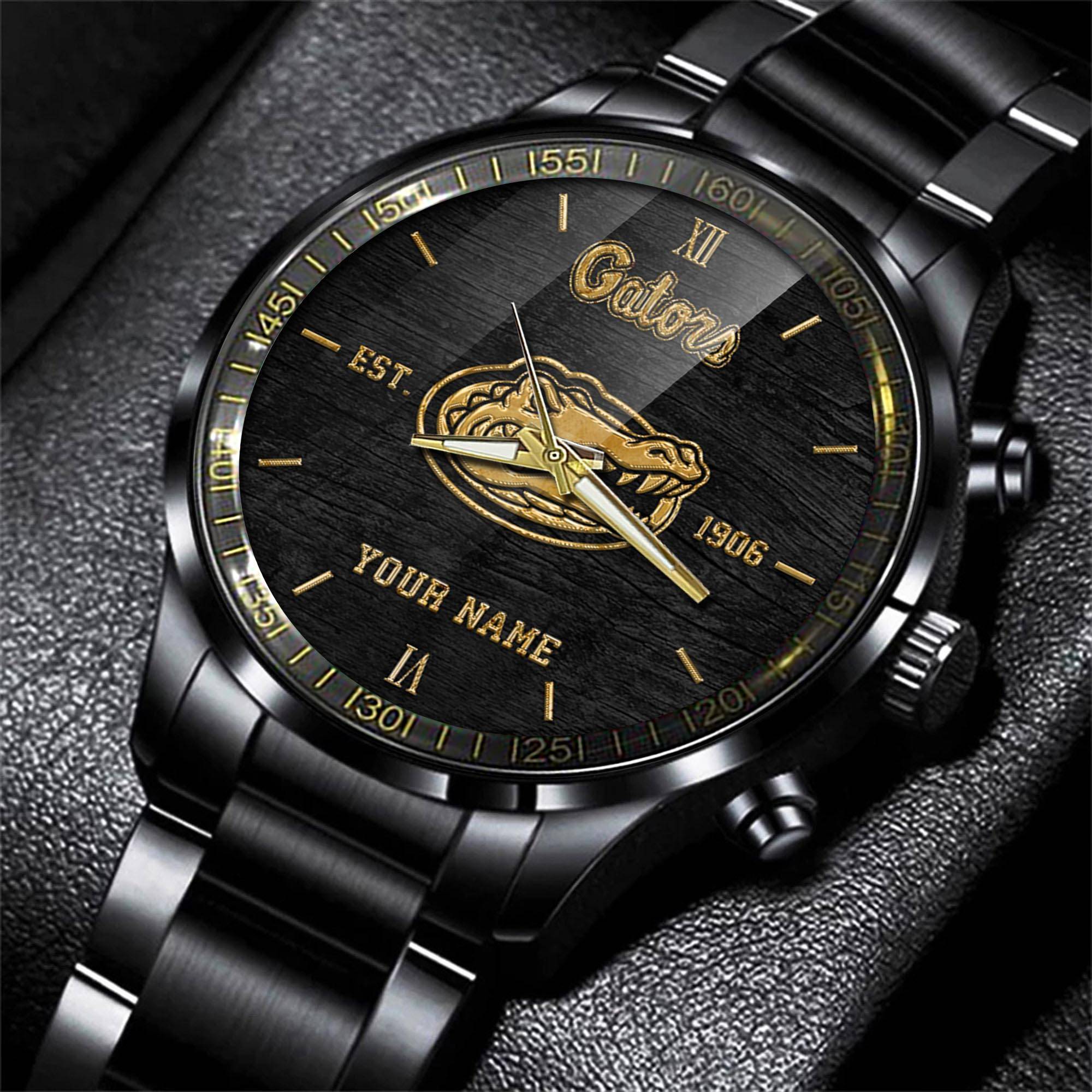 jwfancy florida gators ncaa personalized black style hand watch gifts for fan pvskf