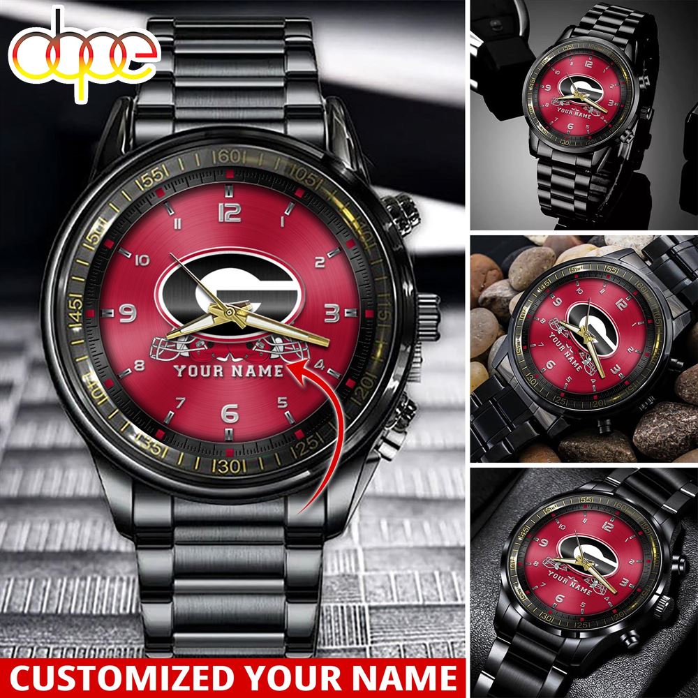 jwfancy georgia bulldogs ncaa personalized sport watch gift for fans for this season xyx9z