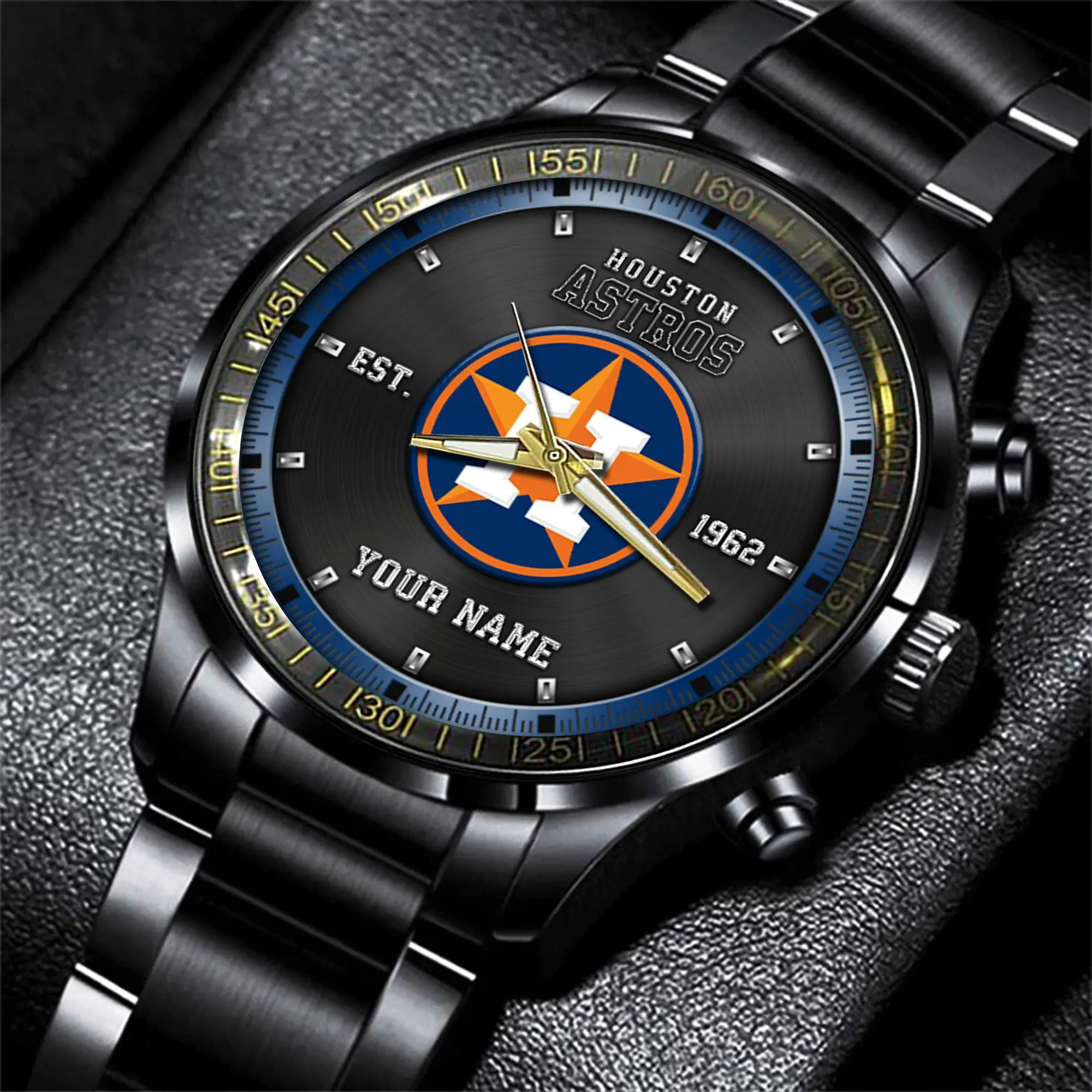 jwfancy houston astros mlb personalized black style hand watch gifts for fan boal6