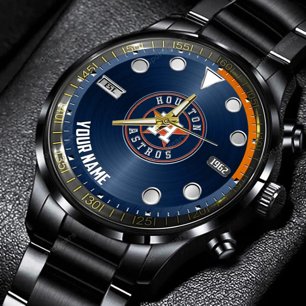 jwfancy houston astros mlb personalized new black hand watch gift for fans g3bim