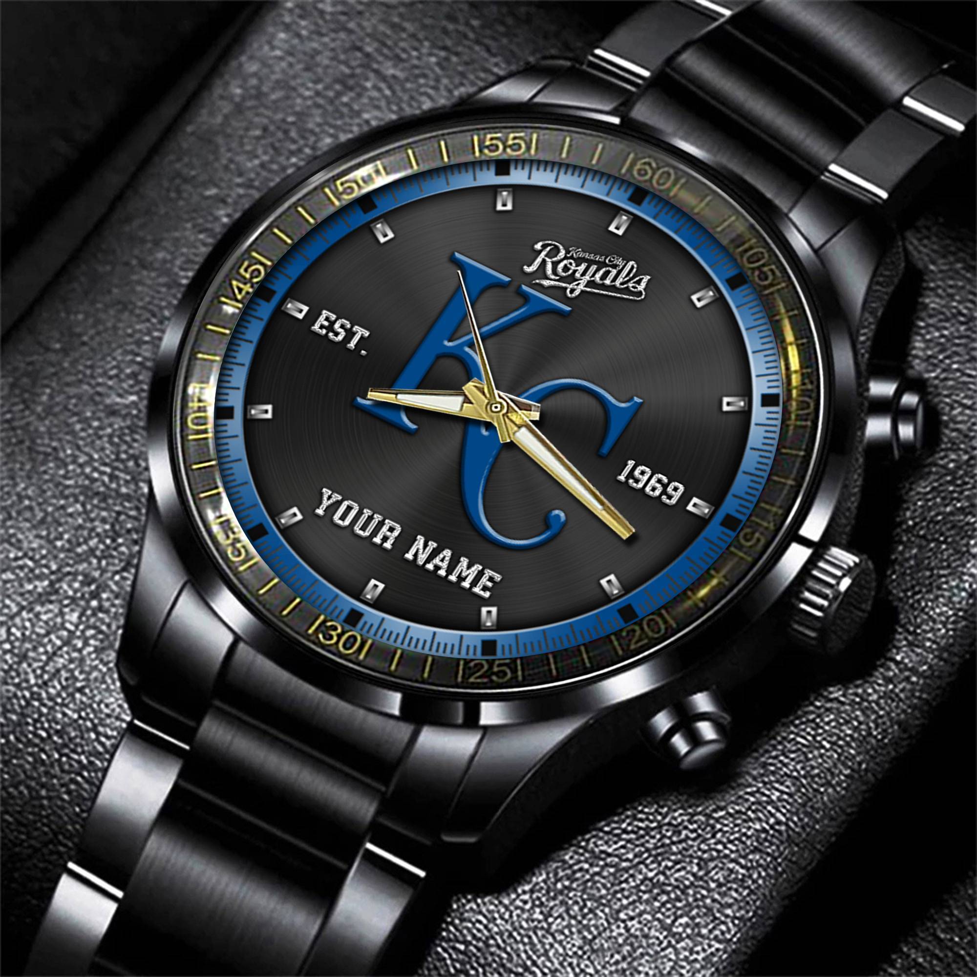 jwfancy kansas city royals mlb personalized black style hand watch gifts for fan bzqaf