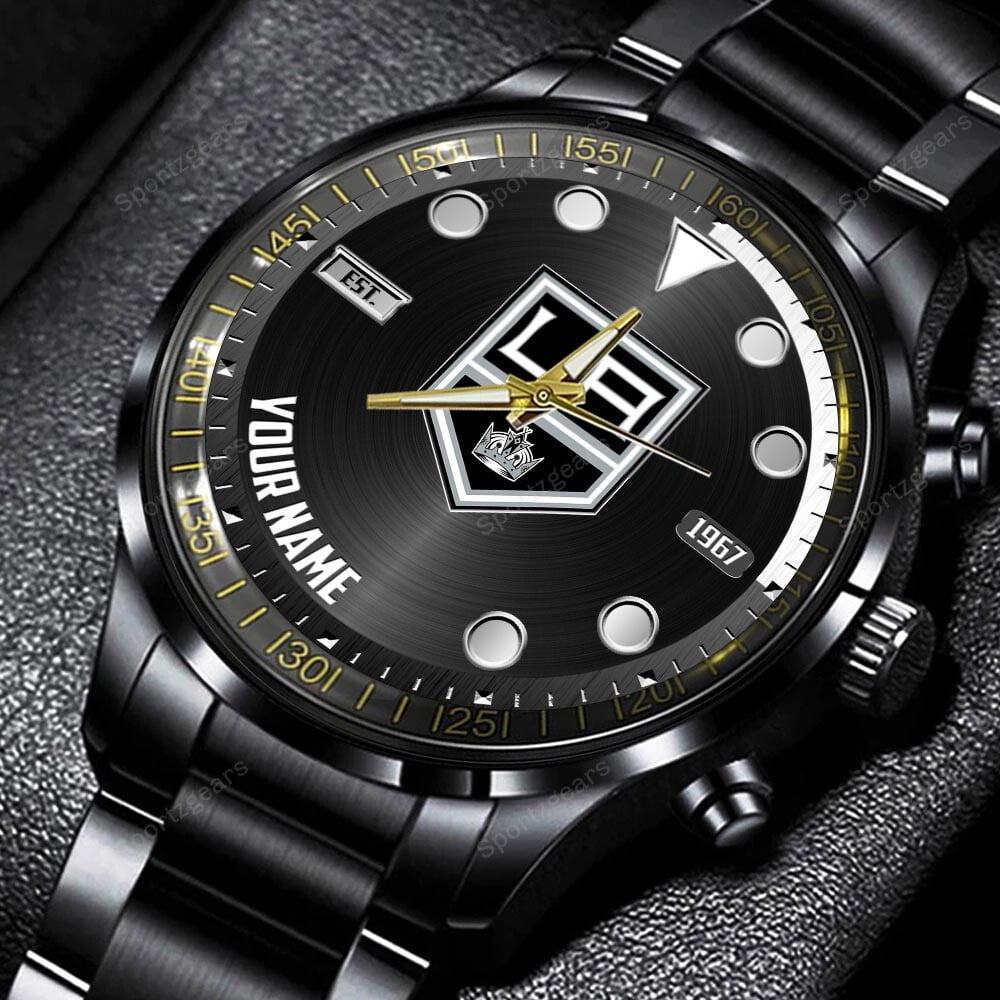 jwfancy la kings nhl personalized new black hand watch gift for fans z654m