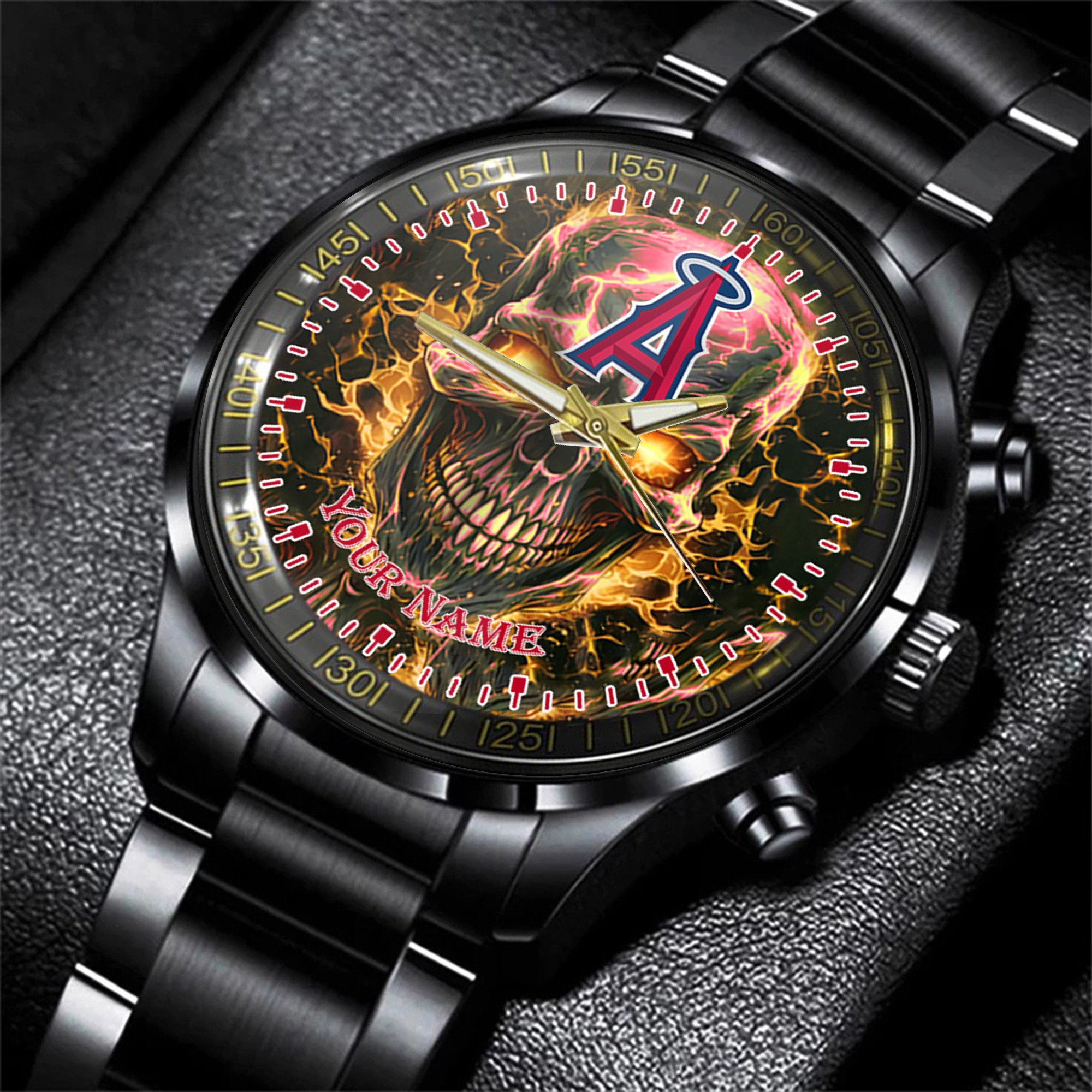 jwfancy los angeles angels mlb men hand watch personalized gift for fans pbjk0