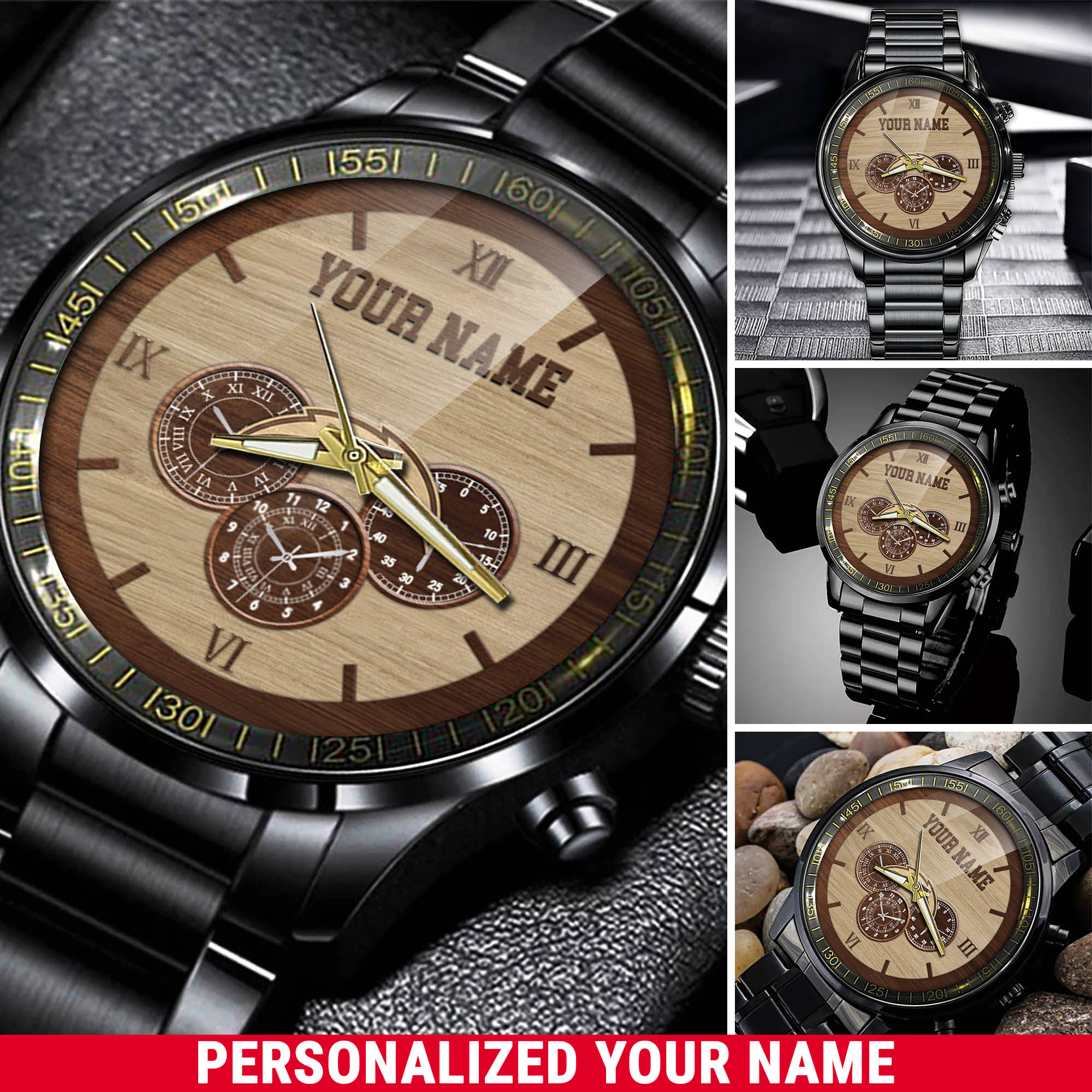 jwfancy los angeles chargers nfl black fashion watch customized your name aggys