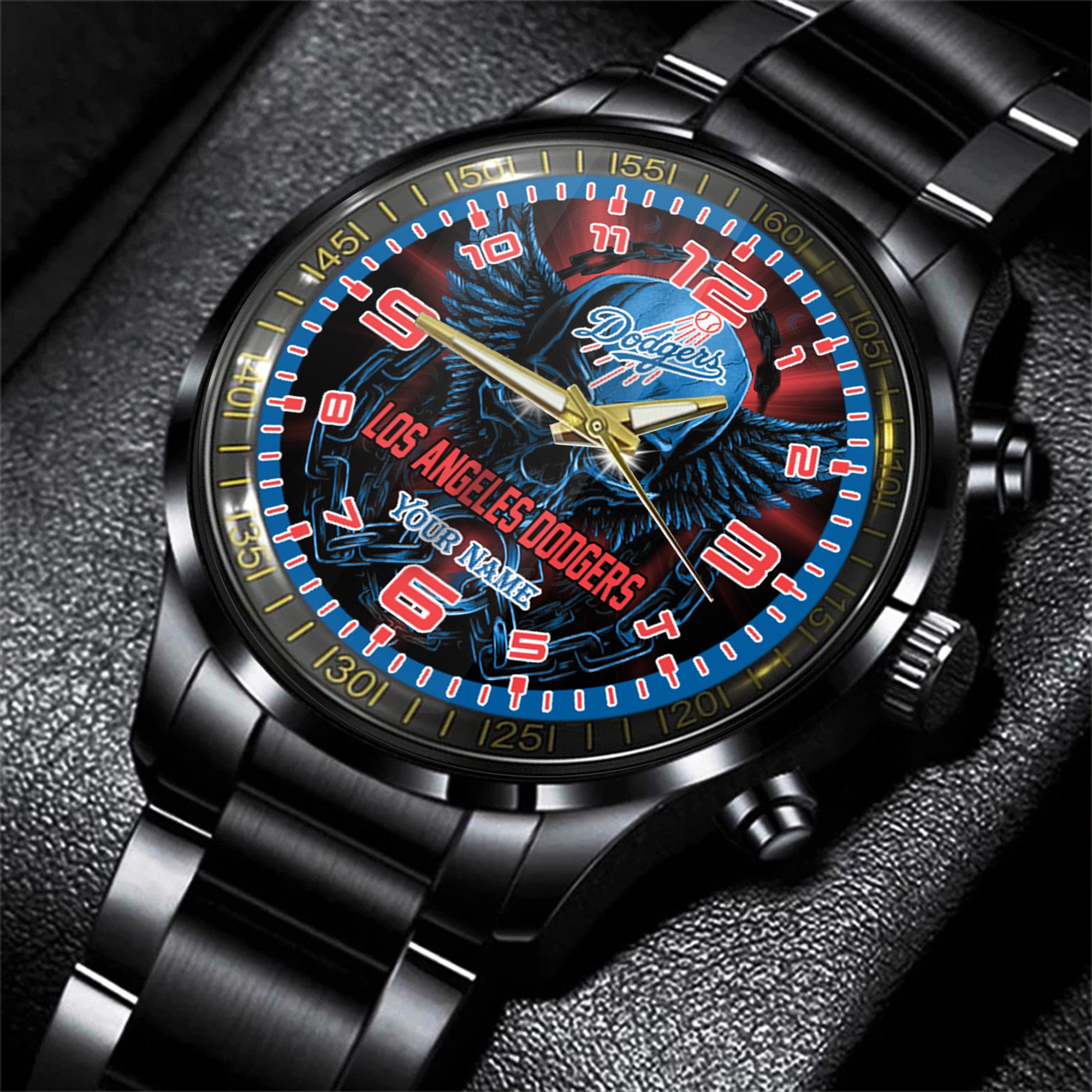 jwfancy los angeles dodgers mlb men hand watch personalized gift for fans tnjqs