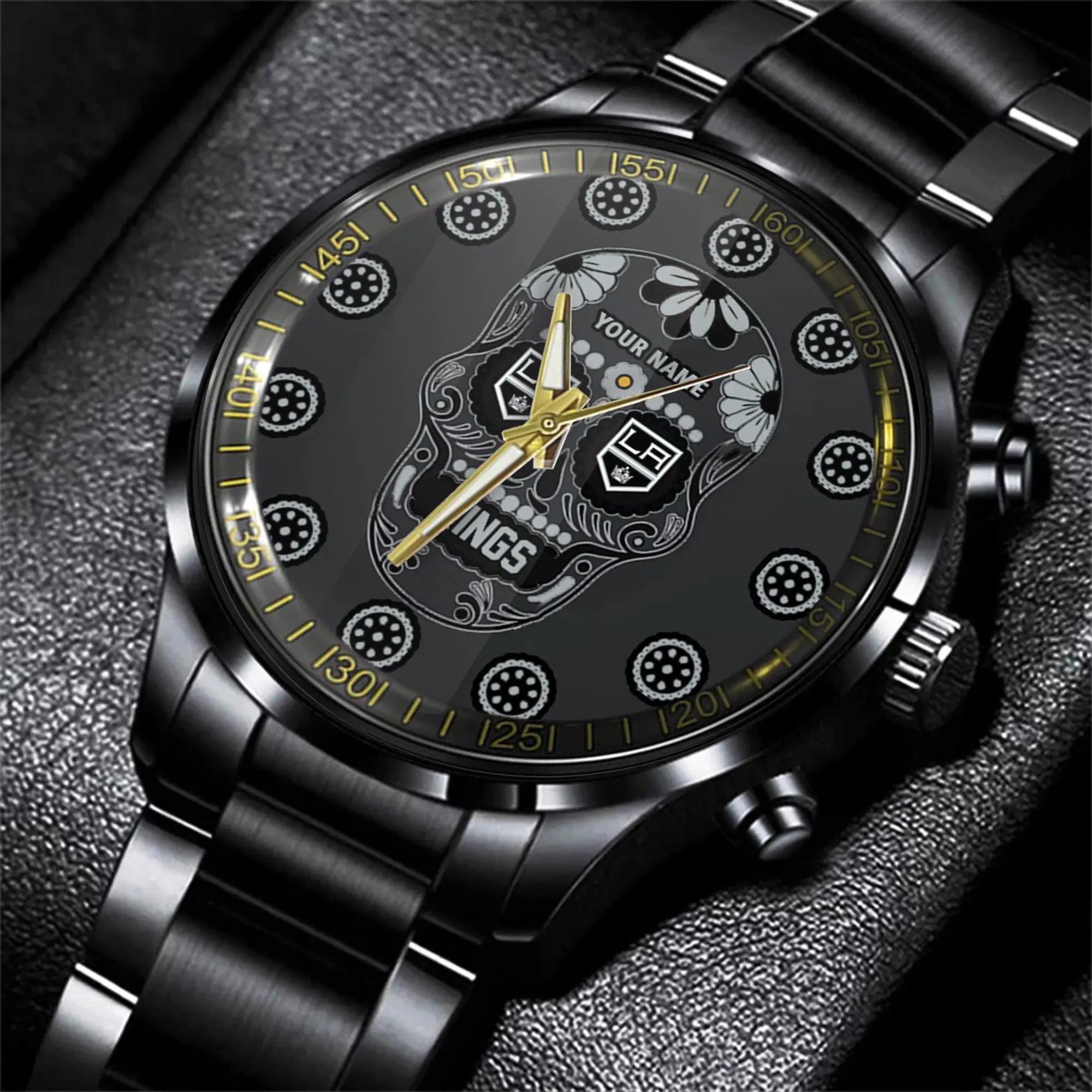 jwfancy los angeles kings nhl men black hand watch personalized gift for fans tsele