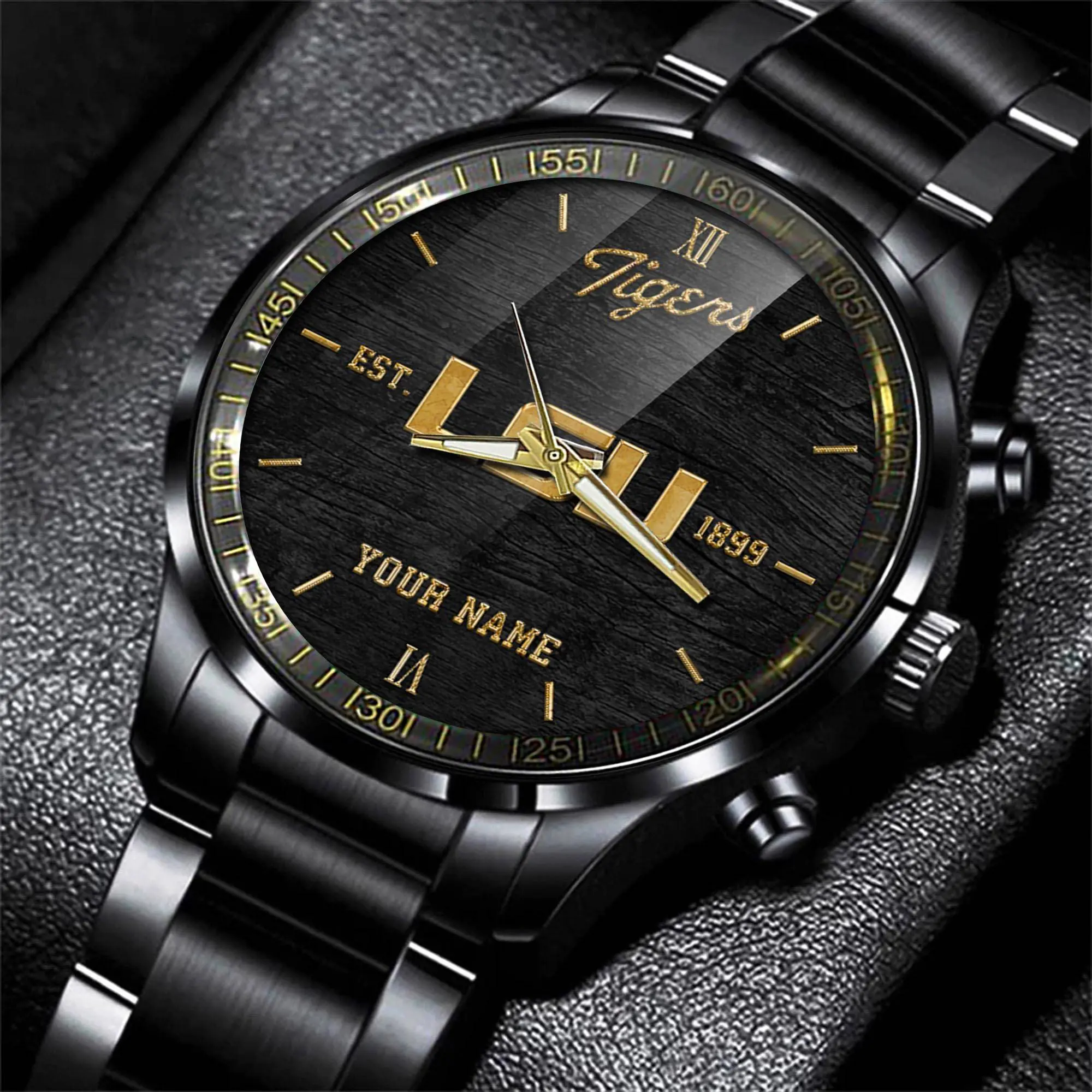 jwfancy lsu tigers ncaa personalized black style hand watch gifts for fan 7vwet