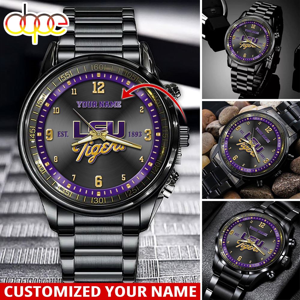 jwfancy lsu tigers ncaa personalized sport watch gift for fans for this season emgb8