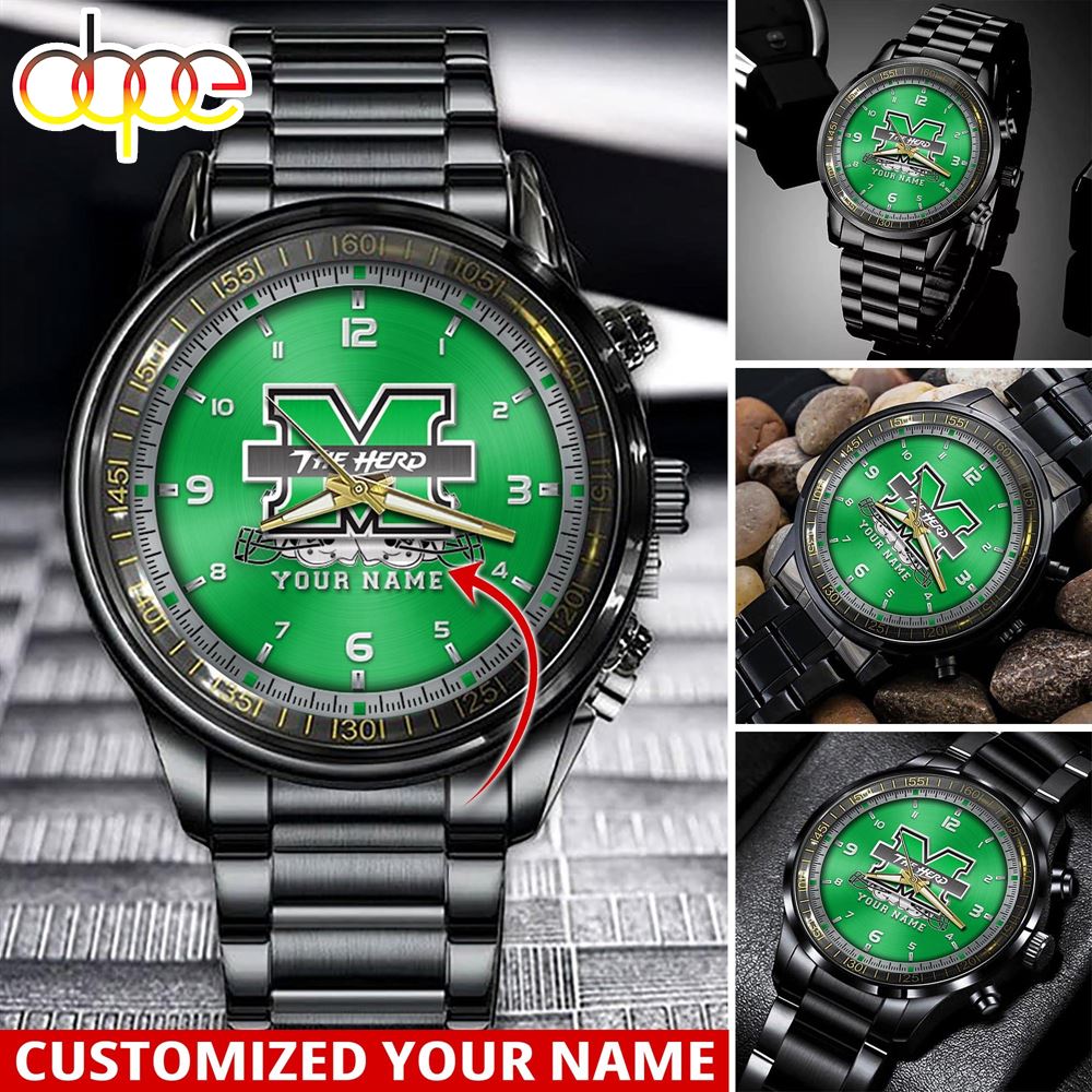 jwfancy marshall thundering herd ncaa personalized sport watch gift for fans for this season jknju