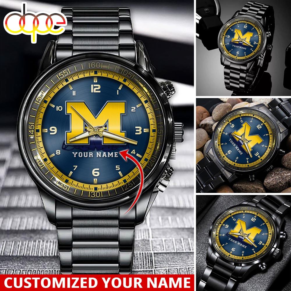jwfancy michigan wolverines ncaa personalized sport watch gift for fans for this season nmq2b