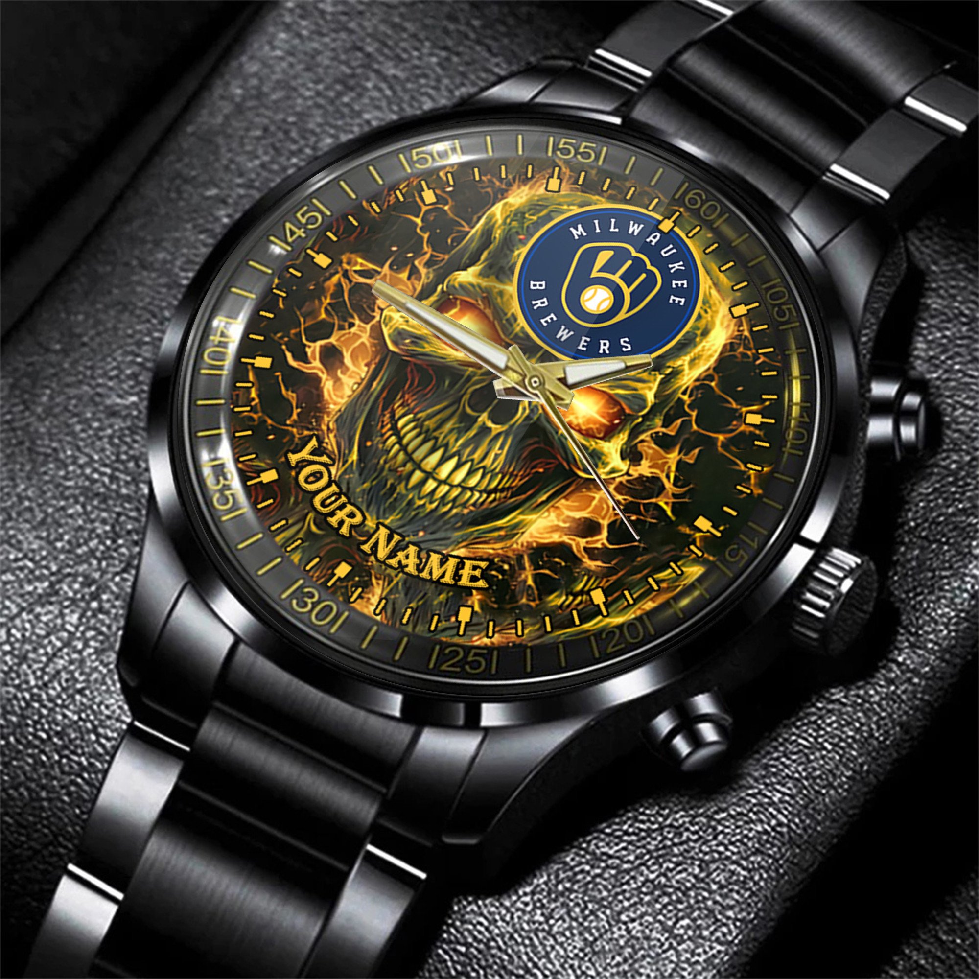 jwfancy milwaukee brewers mlb men hand watch personalized gift for fans sqpvm