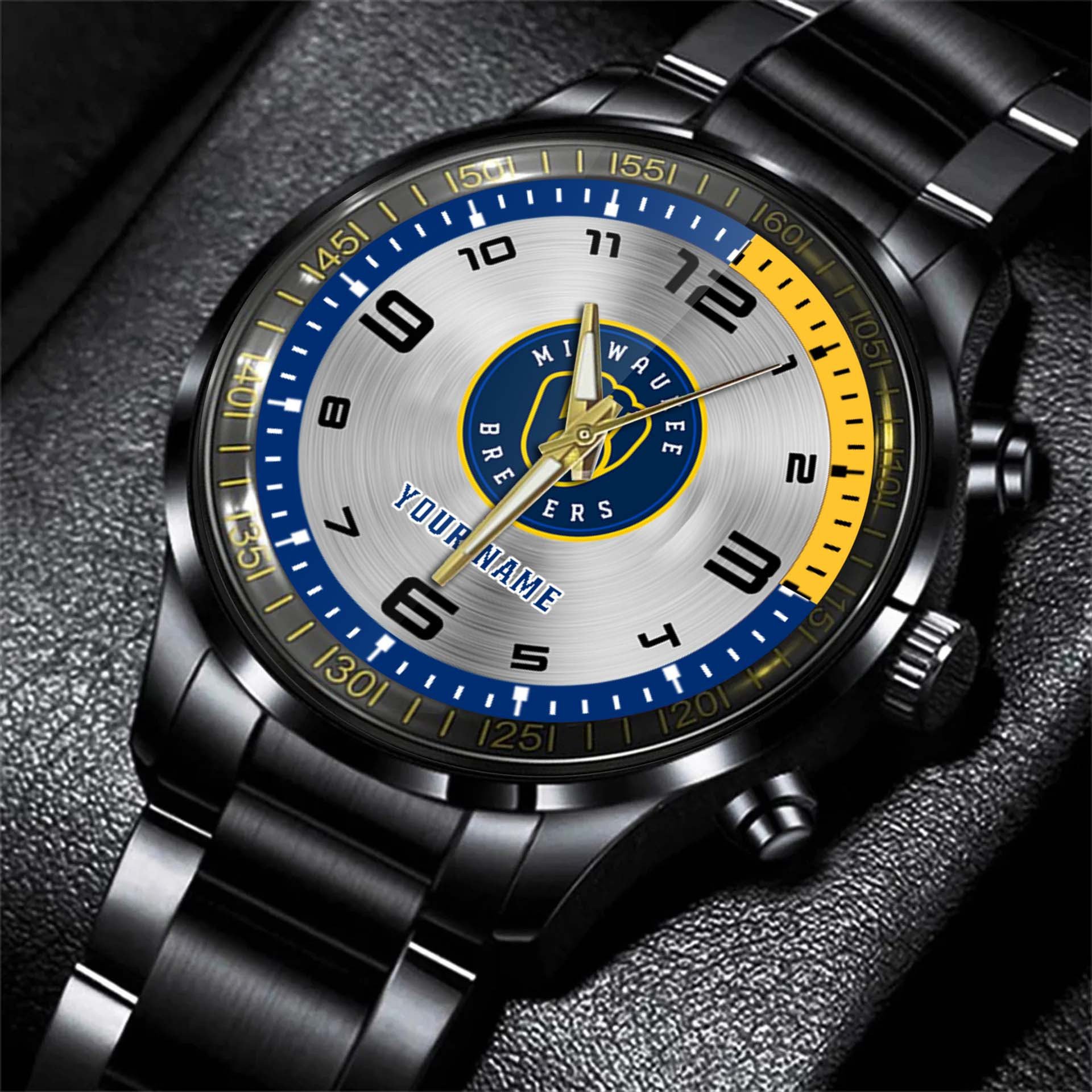 jwfancy milwaukee brewers mlb personalized style black hand watch gift 6tmym