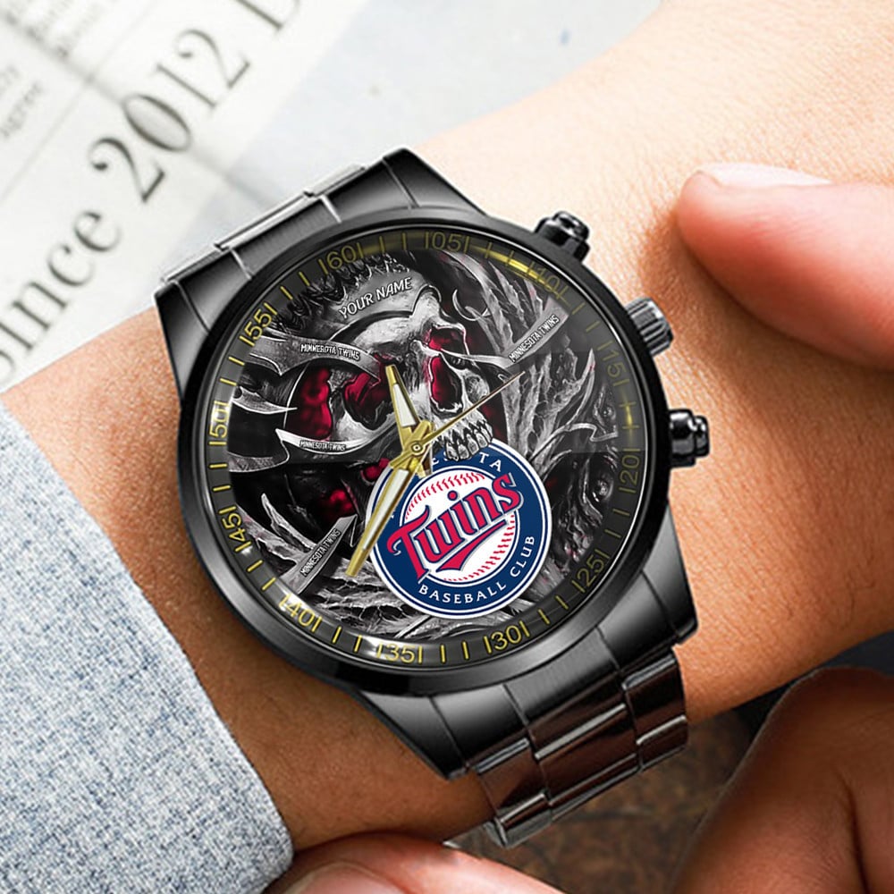 jwfancy minnesota twins mlb men hand watch personalized gift for fans 3esf0
