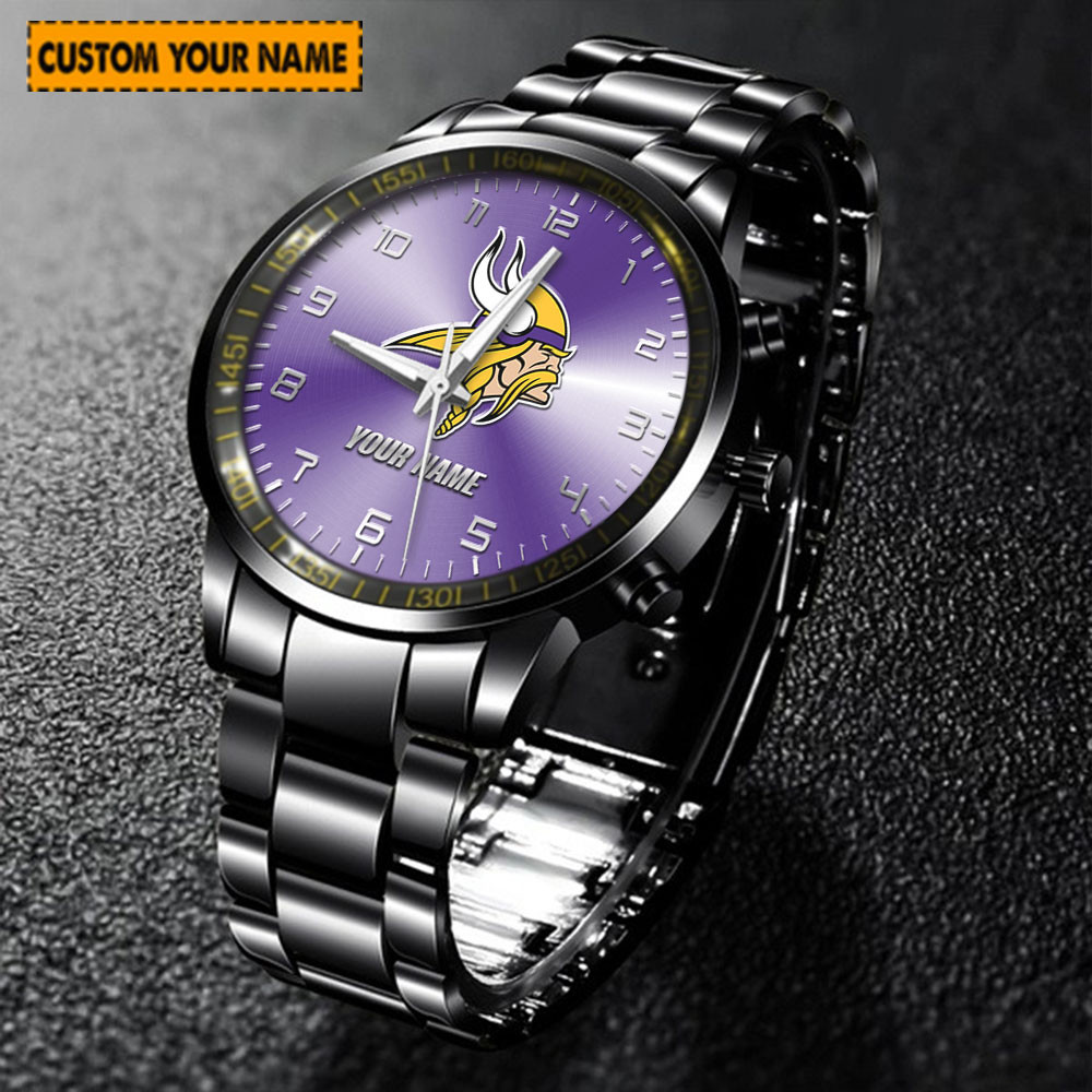 jwfancy minnesota vikings nfl new personalized hand watch for fan op117