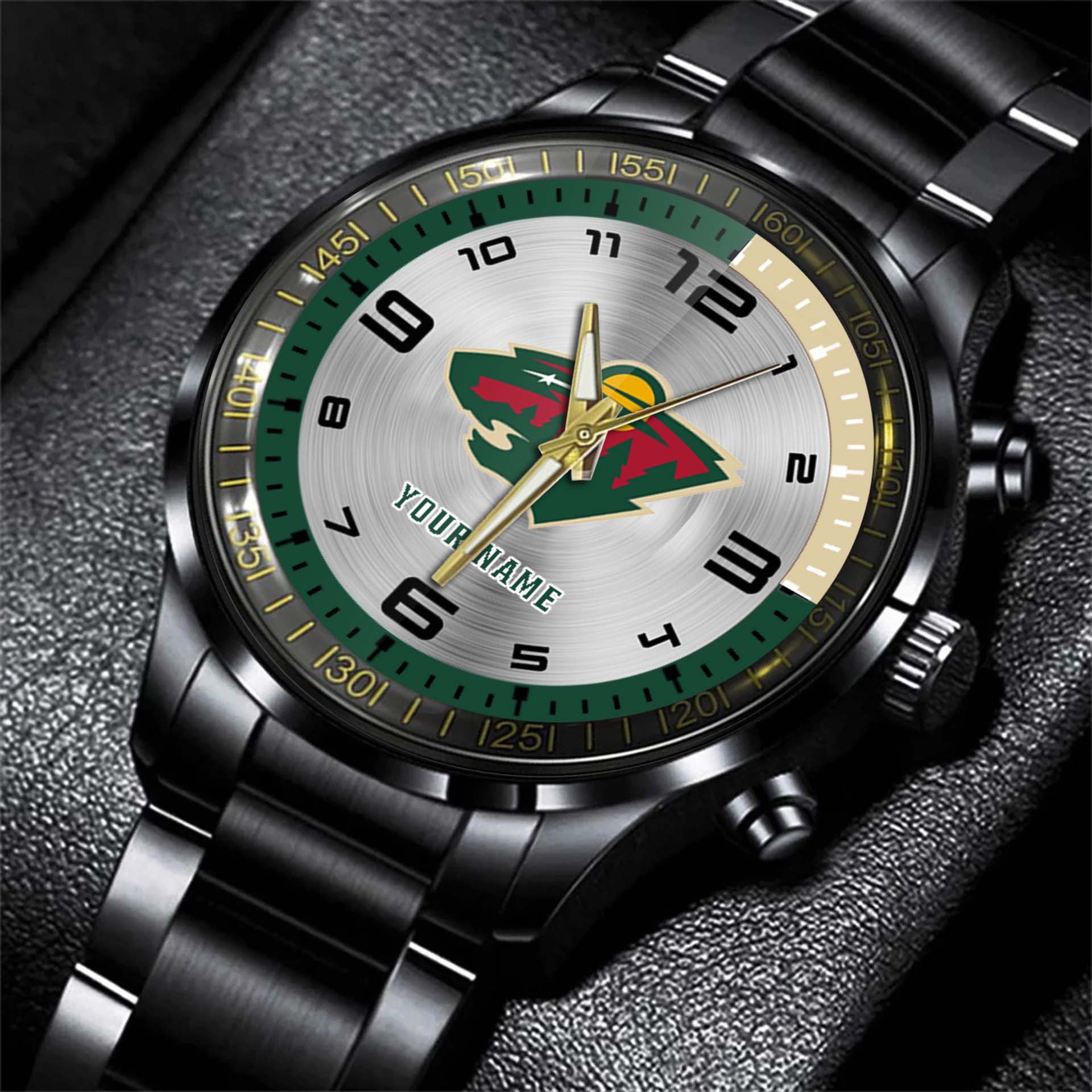 jwfancy minnesota wil nhl personalized fashion black hand watch gift for fans zcbih