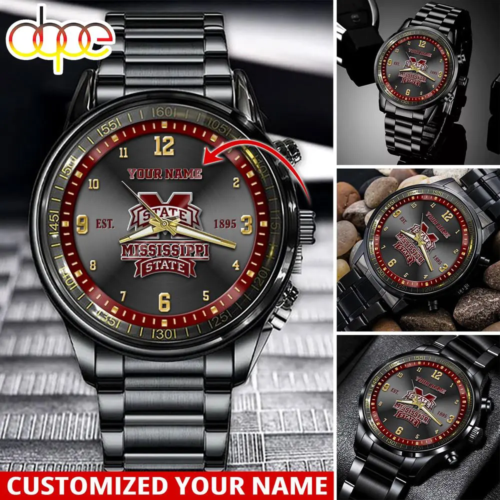 jwfancy mississippi state bulldogs ncaa personalized sport watch gift for fans for this season kzb1a