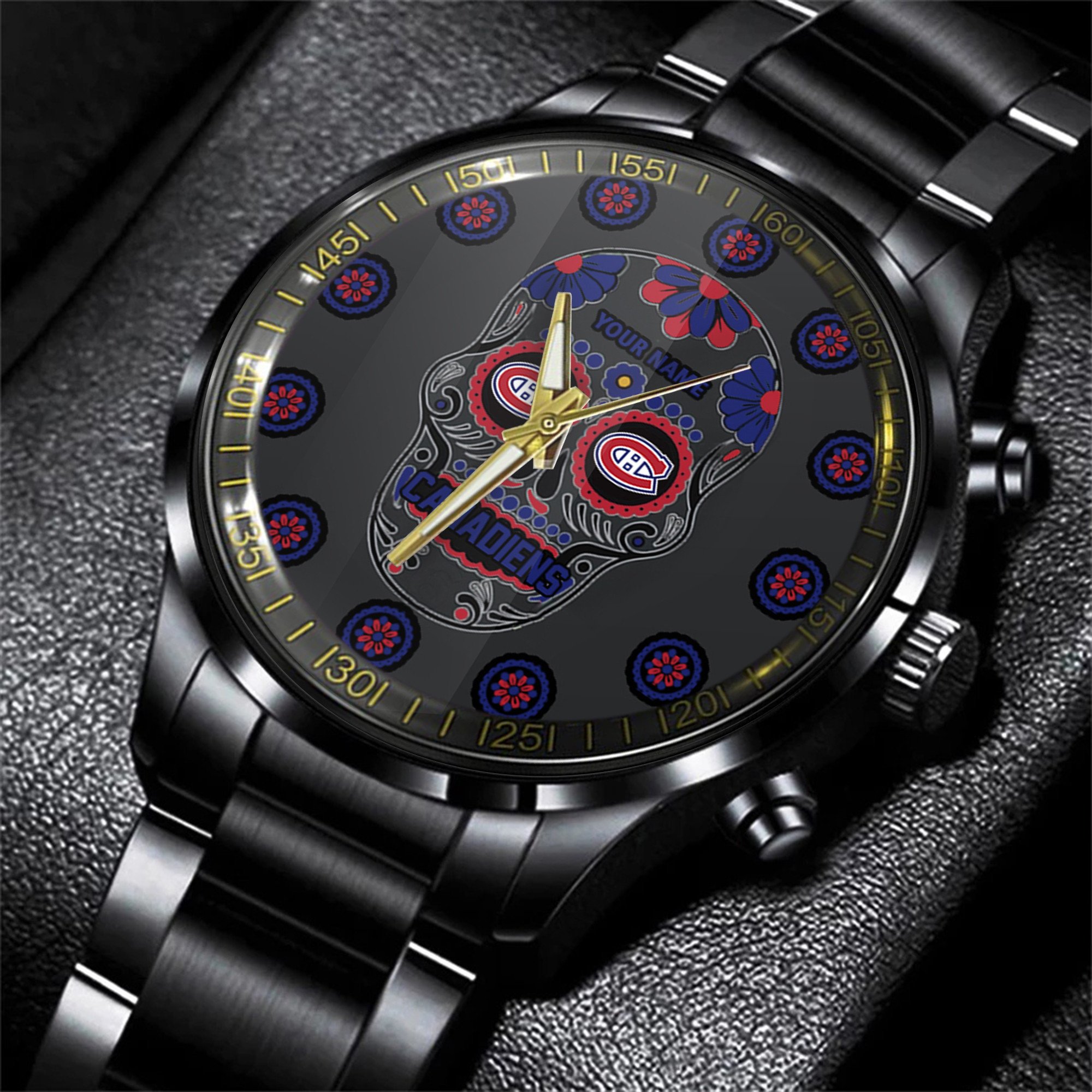 jwfancy montral canadiens nhl men black hand watch personalized gift for fans dme3n