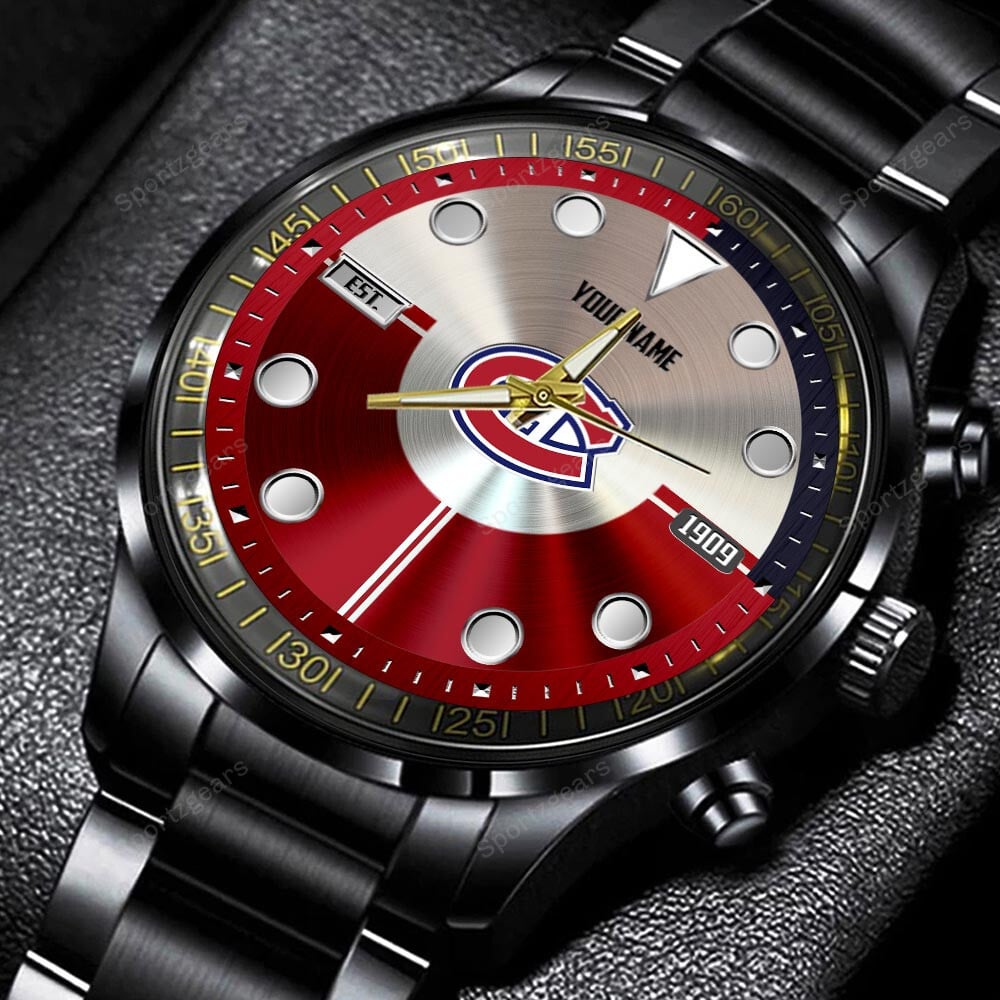 jwfancy montreal canadiens nhl personalized new black hand watch gift for fans il9wb