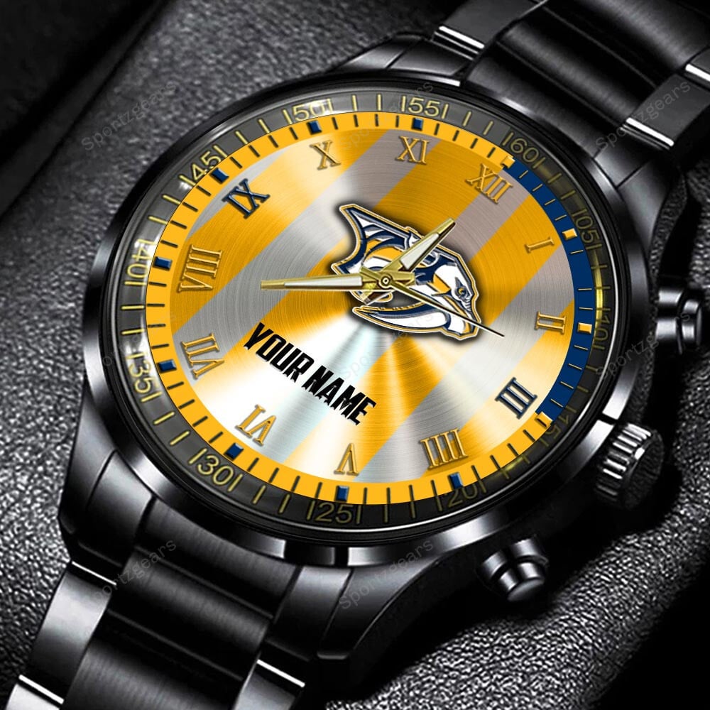 jwfancy nashville predators nhl personalized new black hand watch gift for fans qogua