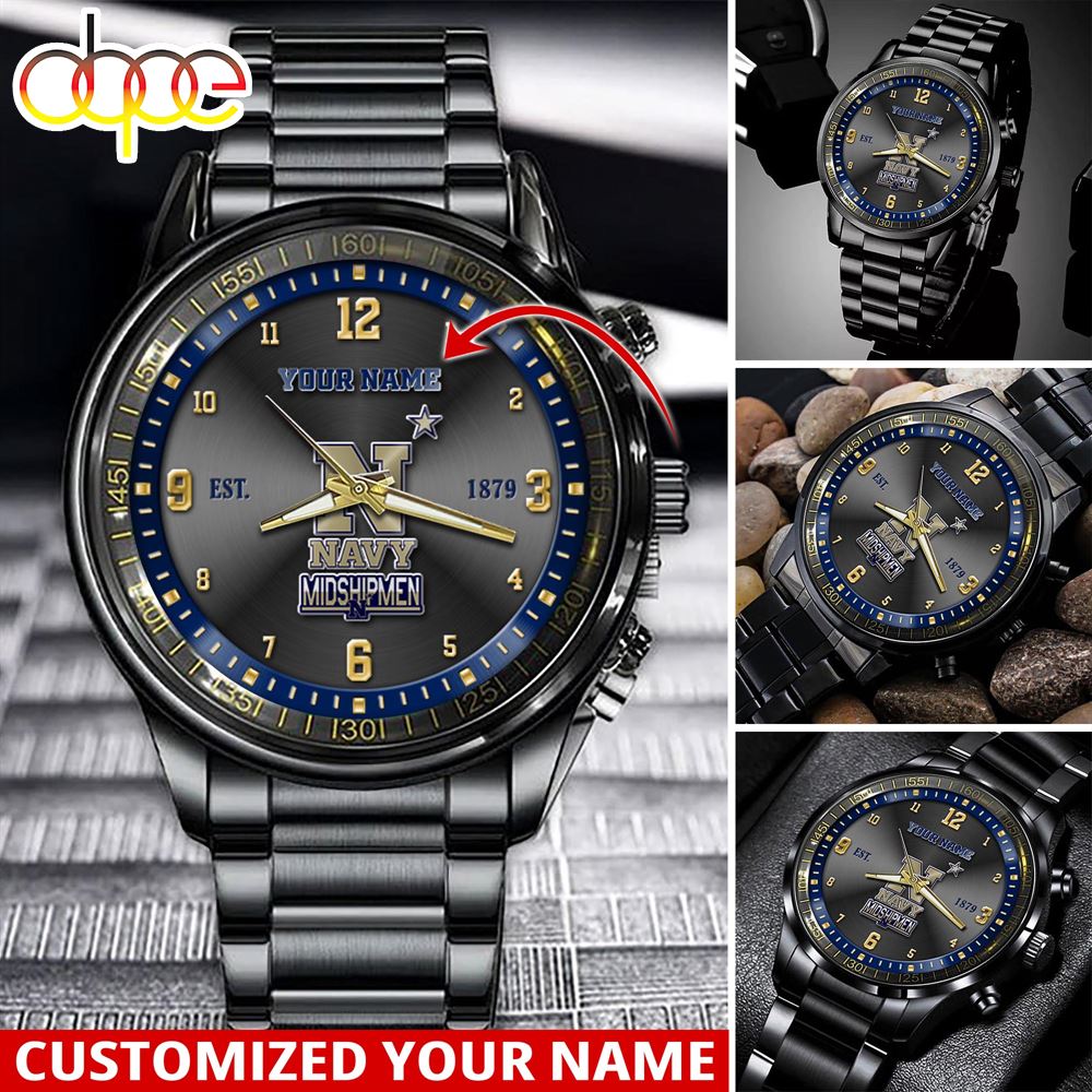 jwfancy navy midshipmen ncaa personalized sport watch gift for fans for this season 4ykyq