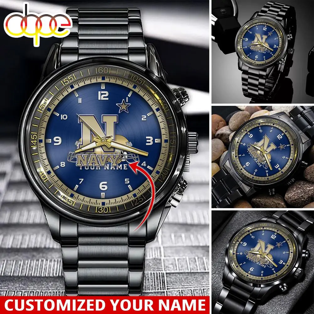 jwfancy navy midshipmen ncaa personalized sport watch gift for fans for this season zf6vf